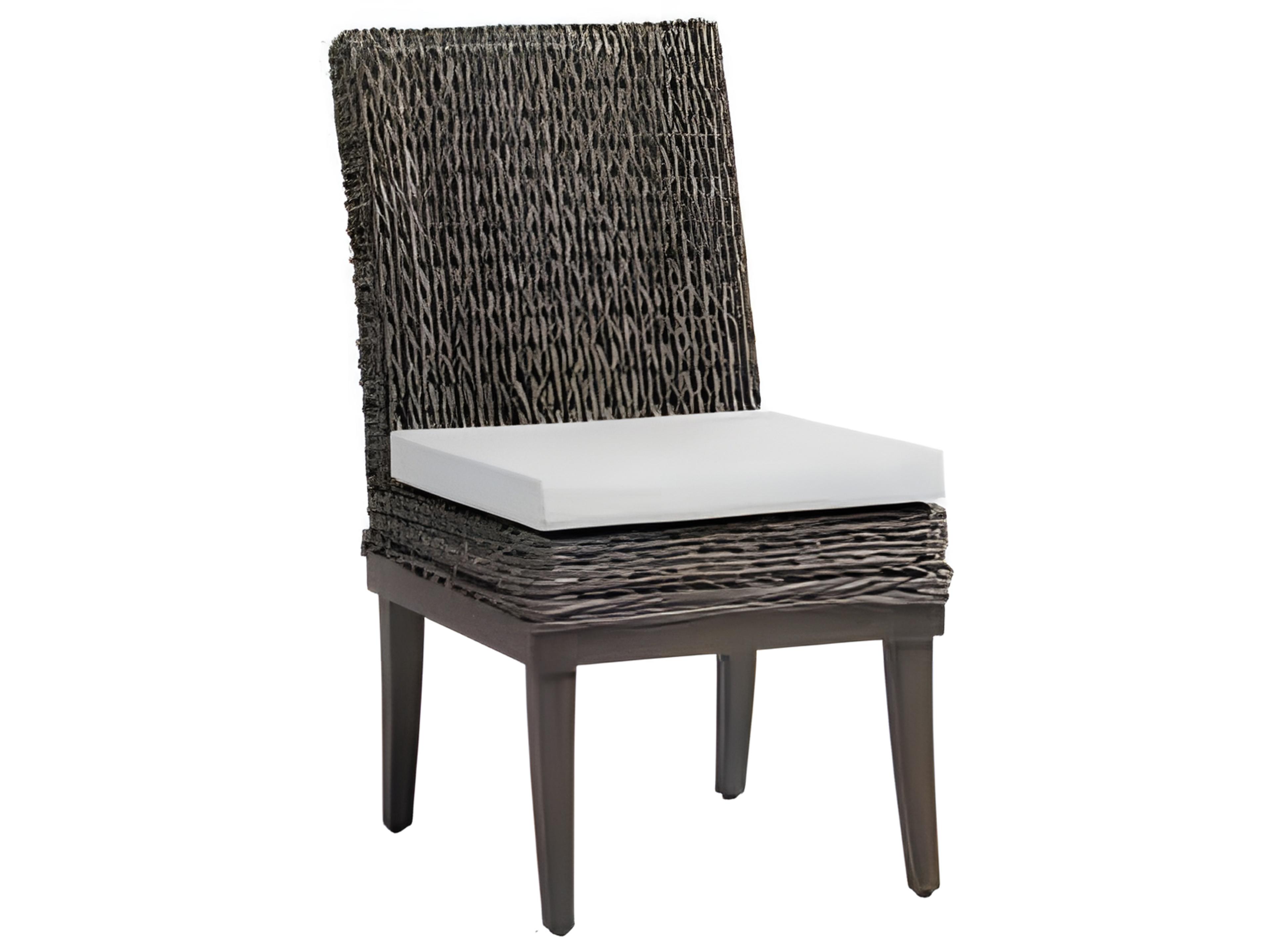 Ratana Boston Silver Ash Grey Aluminum Cushion Dining Chair