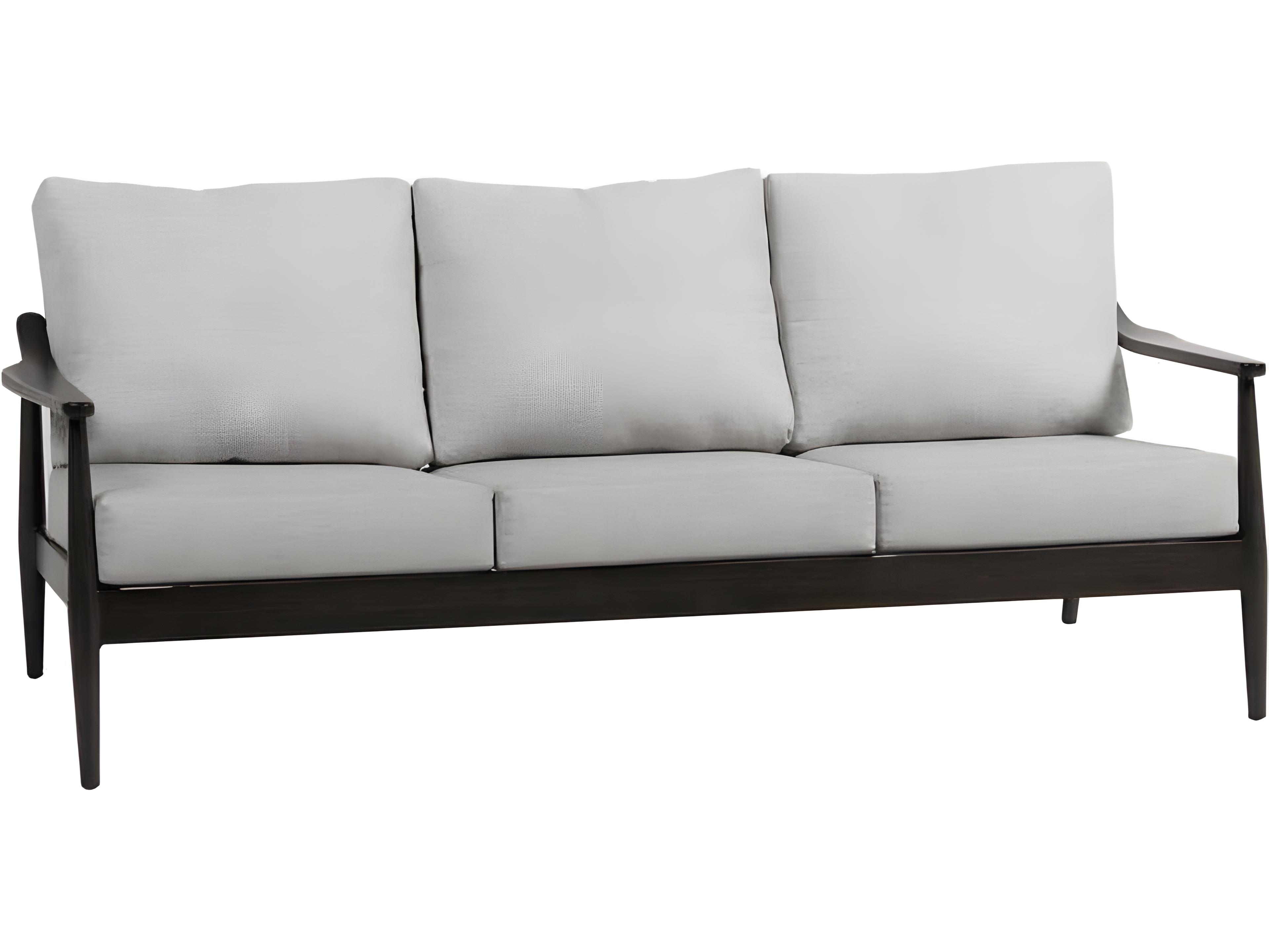Ratana Bolano Silver Ash Grey Aluminum Cushion Sofa