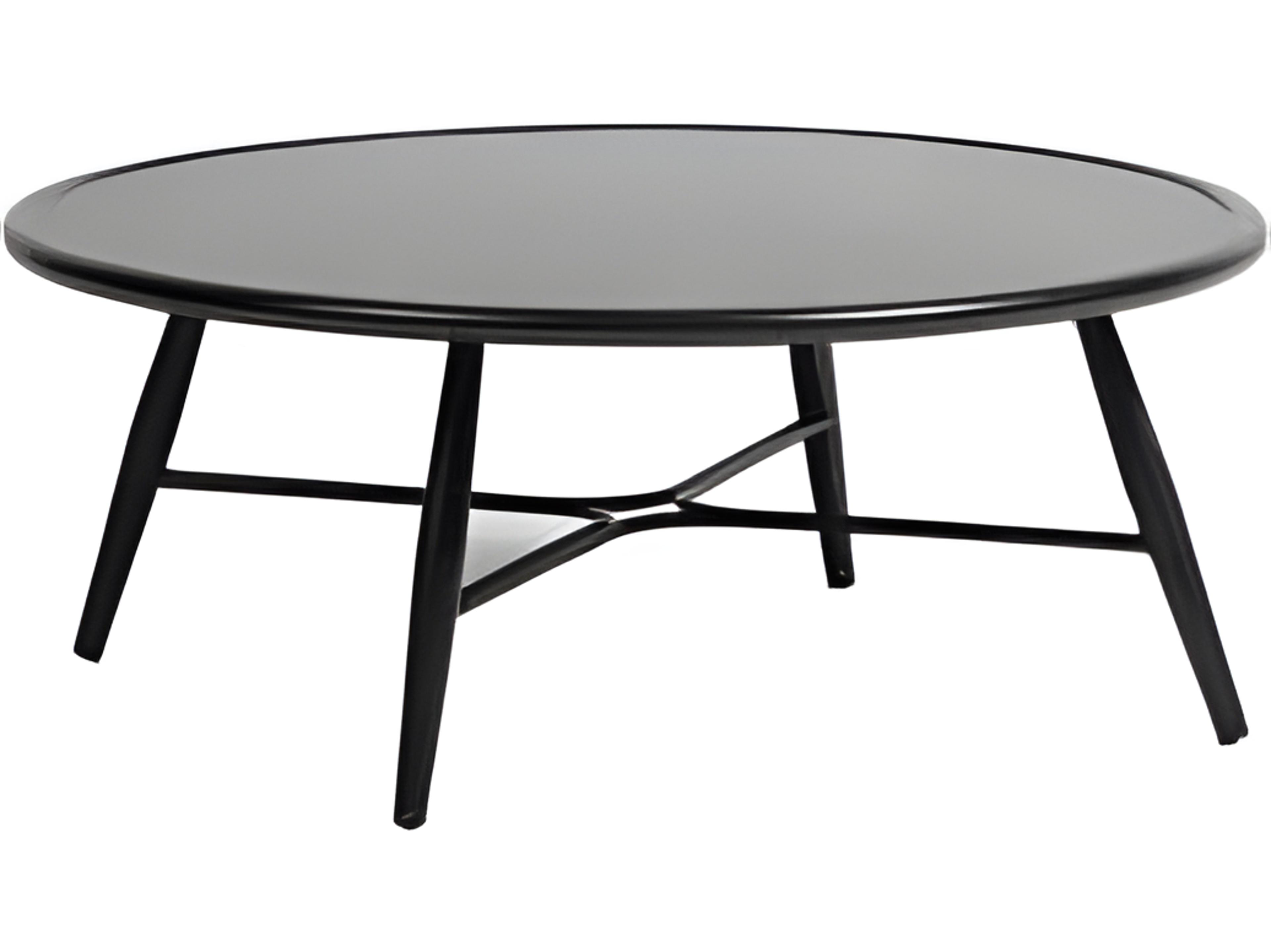 Ratana Bolano Silver Ash Grey Aluminum Round Coffee Table