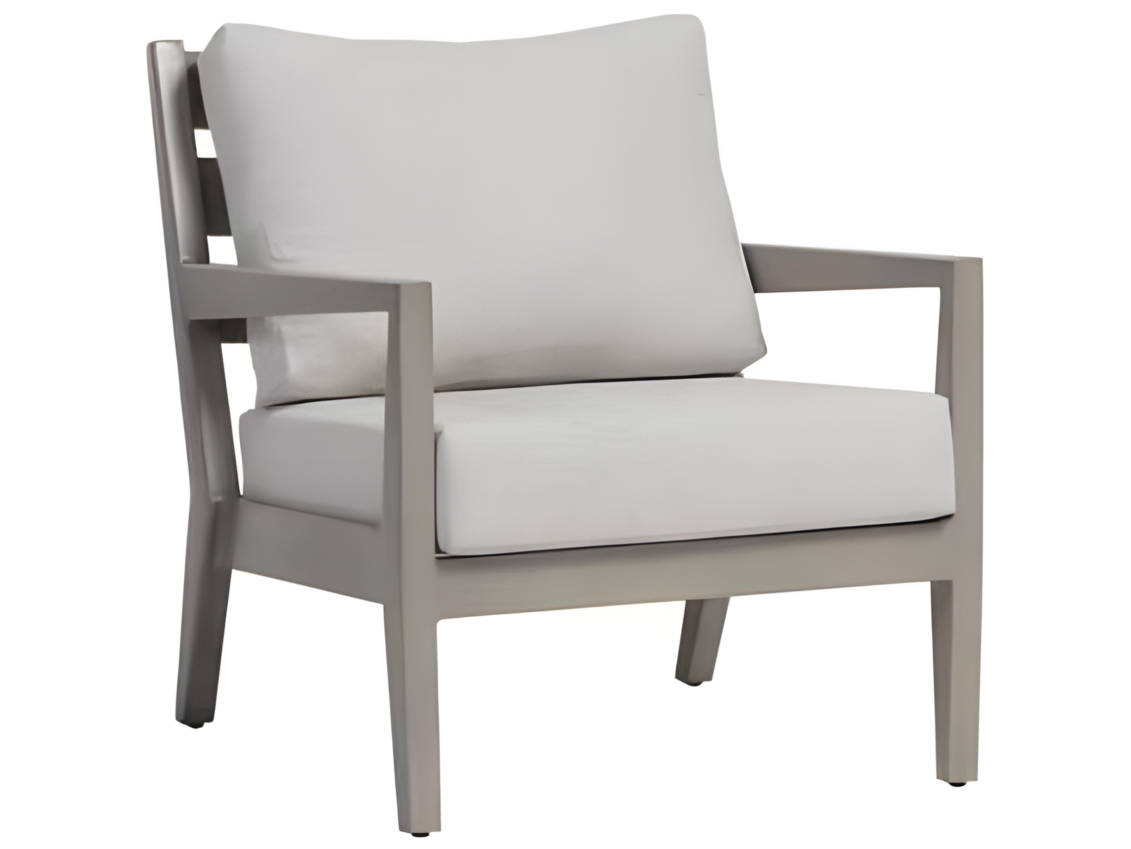 Ratana Lucia Silver Pearl Aluminum Cushion Lounge Chair