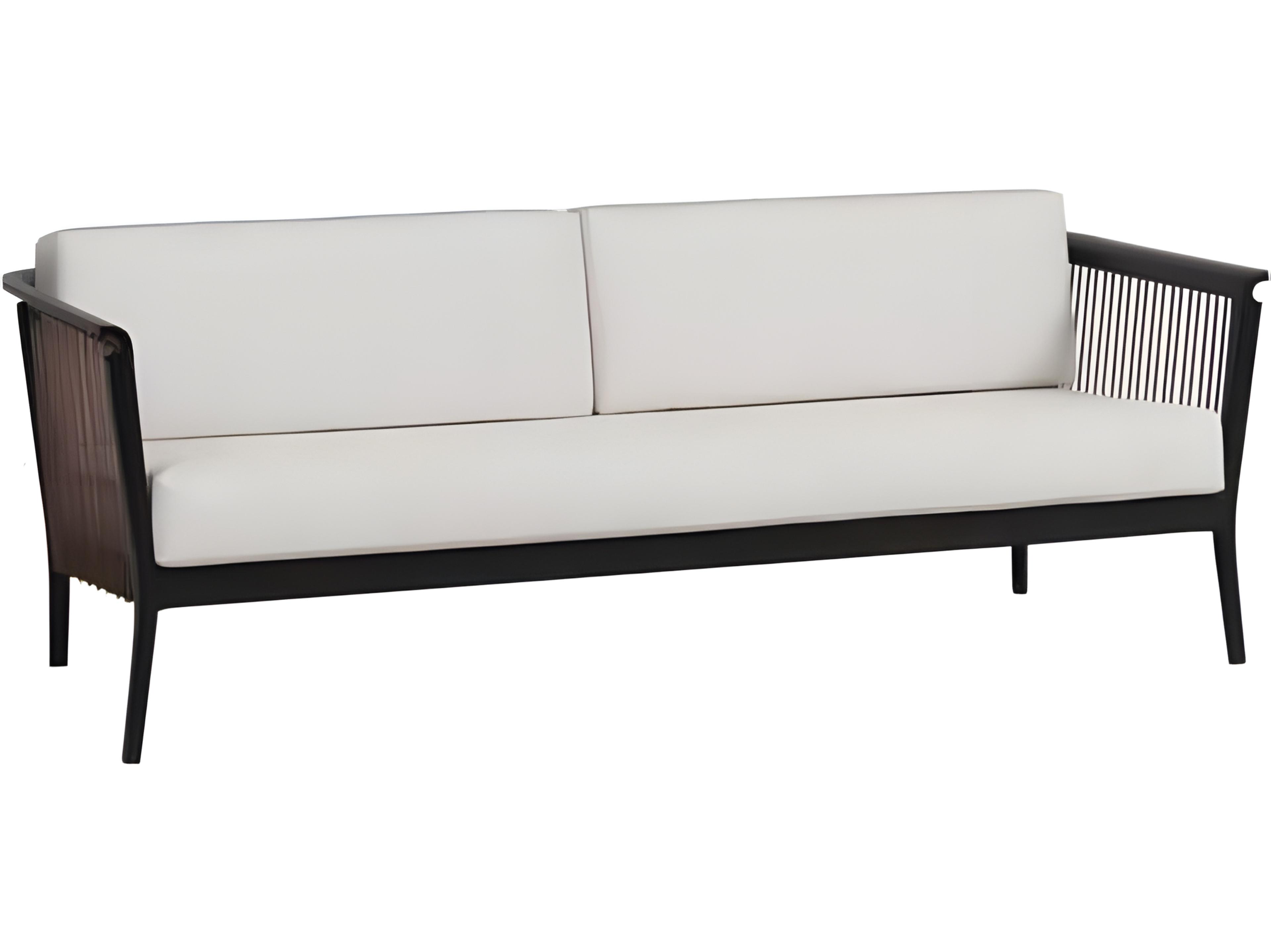 Ratana Copacabana Silver Black Aluminum Cushion Sofa
