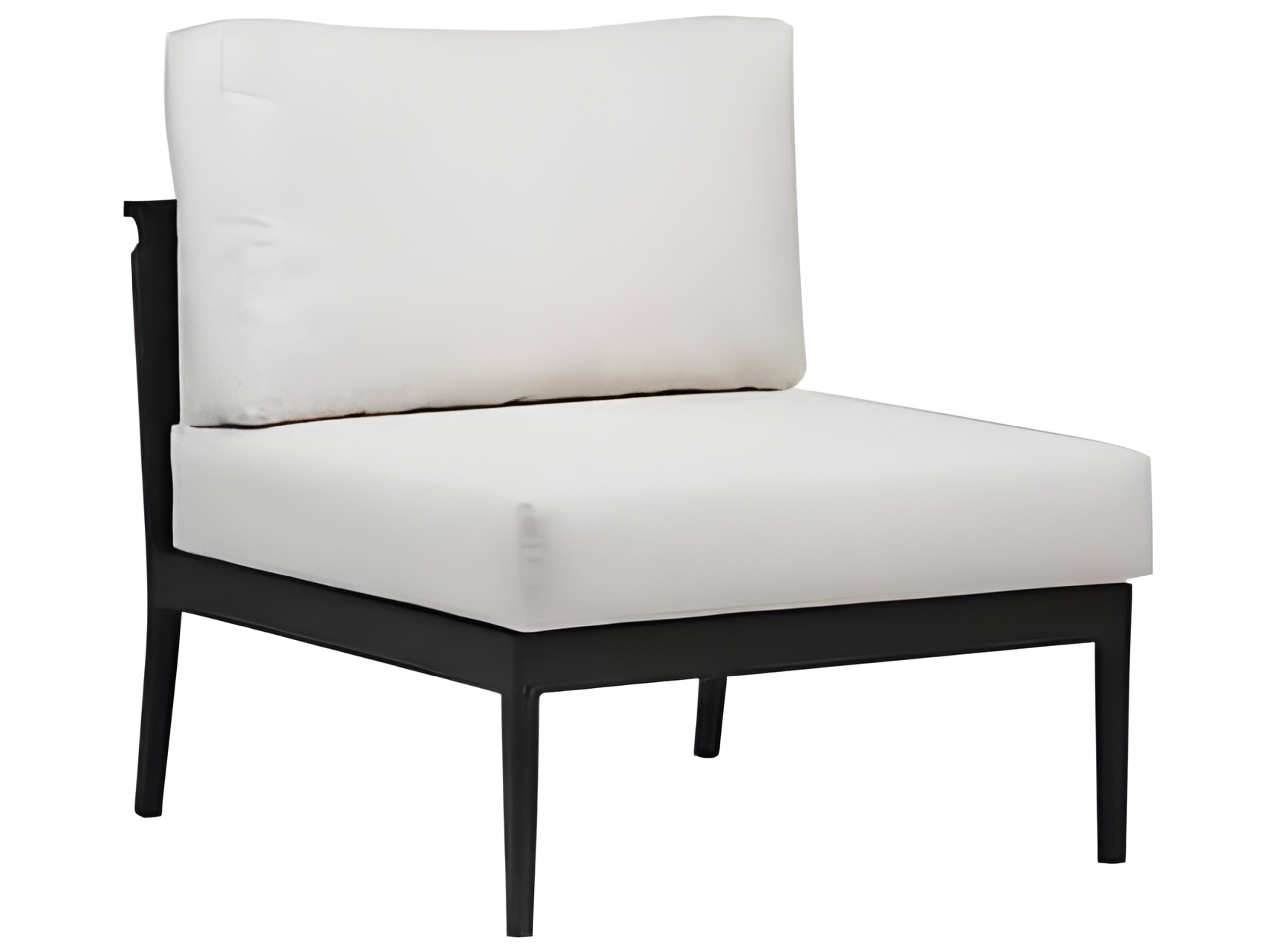 Ratana Copacabana Silver Black Aluminum Cushion Lounge Chair