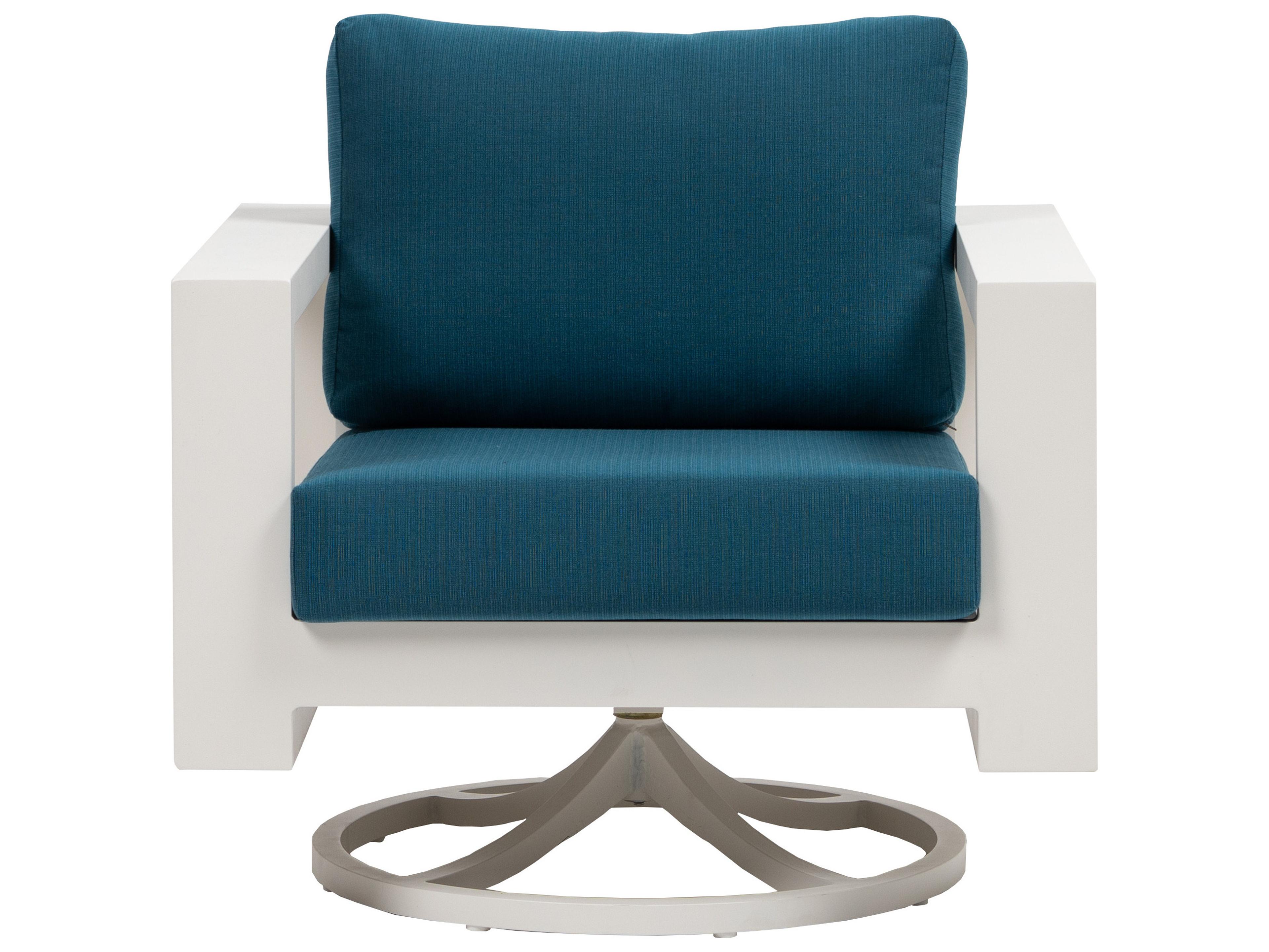 Ratana Elements Silver Talc White Aluminum Cushion Lounge Chair