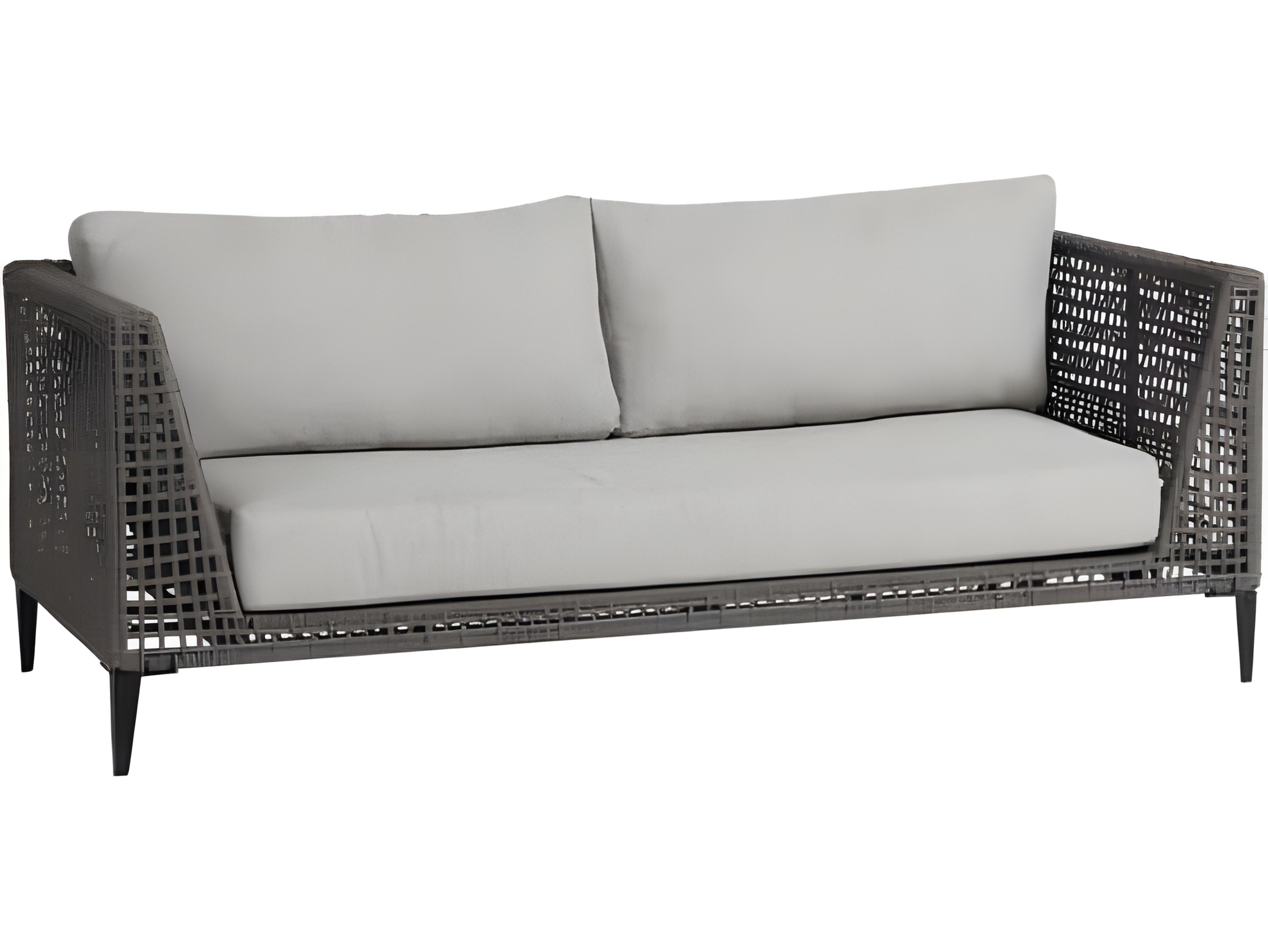 Ratana Genval Silver Black Aluminum Cushion Sofa