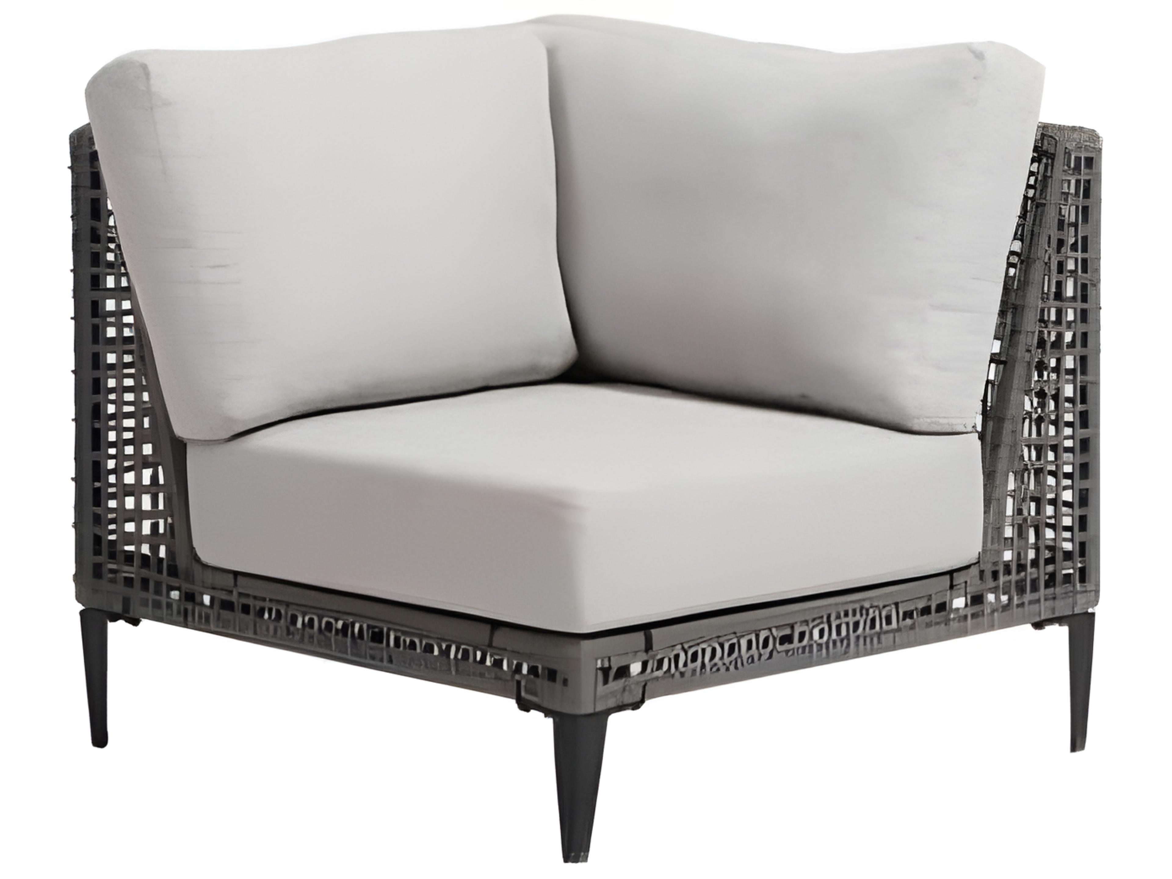 Ratana Genval Silver Black Aluminum Cushion Lounge Chair