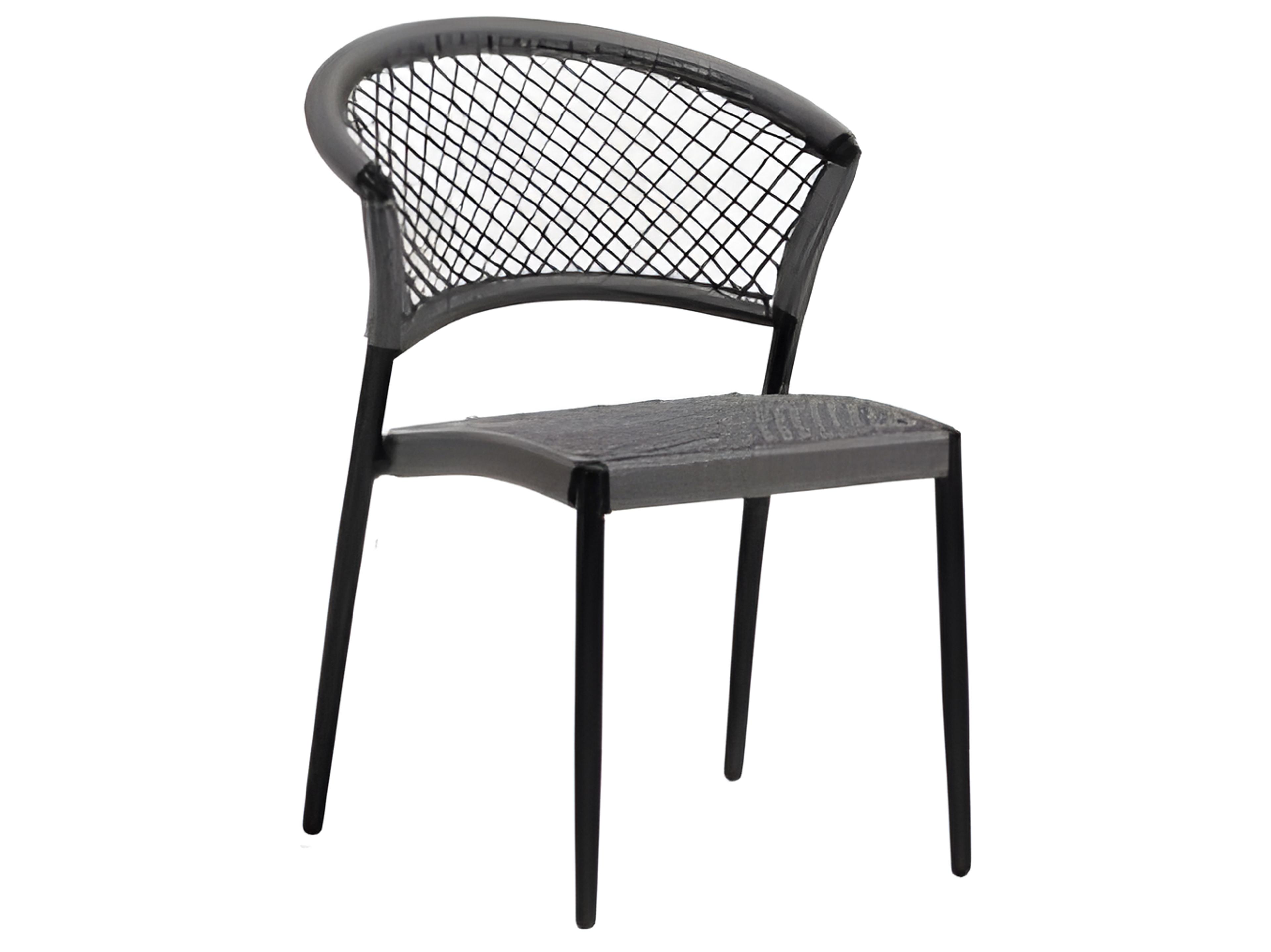 Ratana Ria Silver Black Aluminum Rope Dining Chair