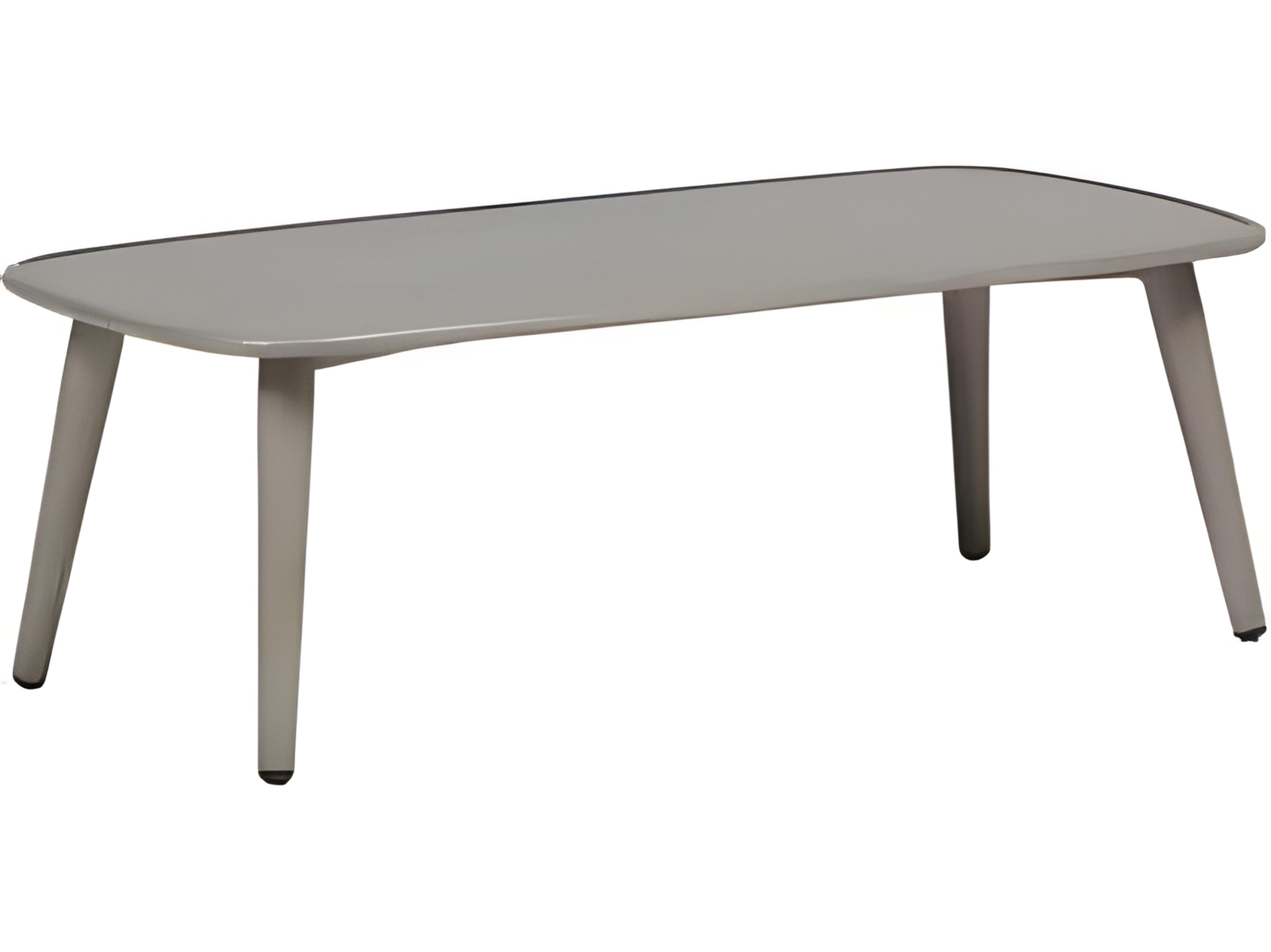 Ratana Coconut Grove Silver Pearl Aluminum Rectangular Coffee Table