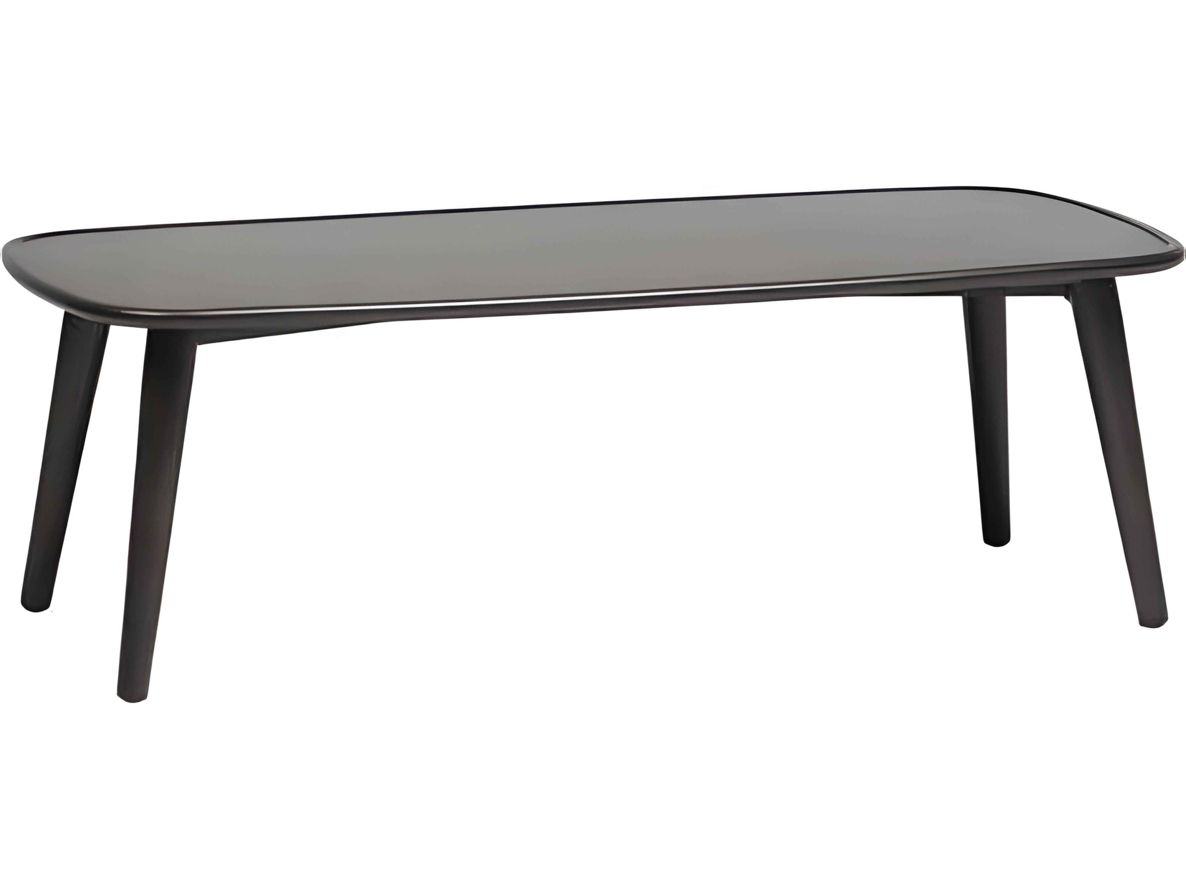 Ratana Poinciana Silver Ash Grey Aluminum Rectangular Coffee Table