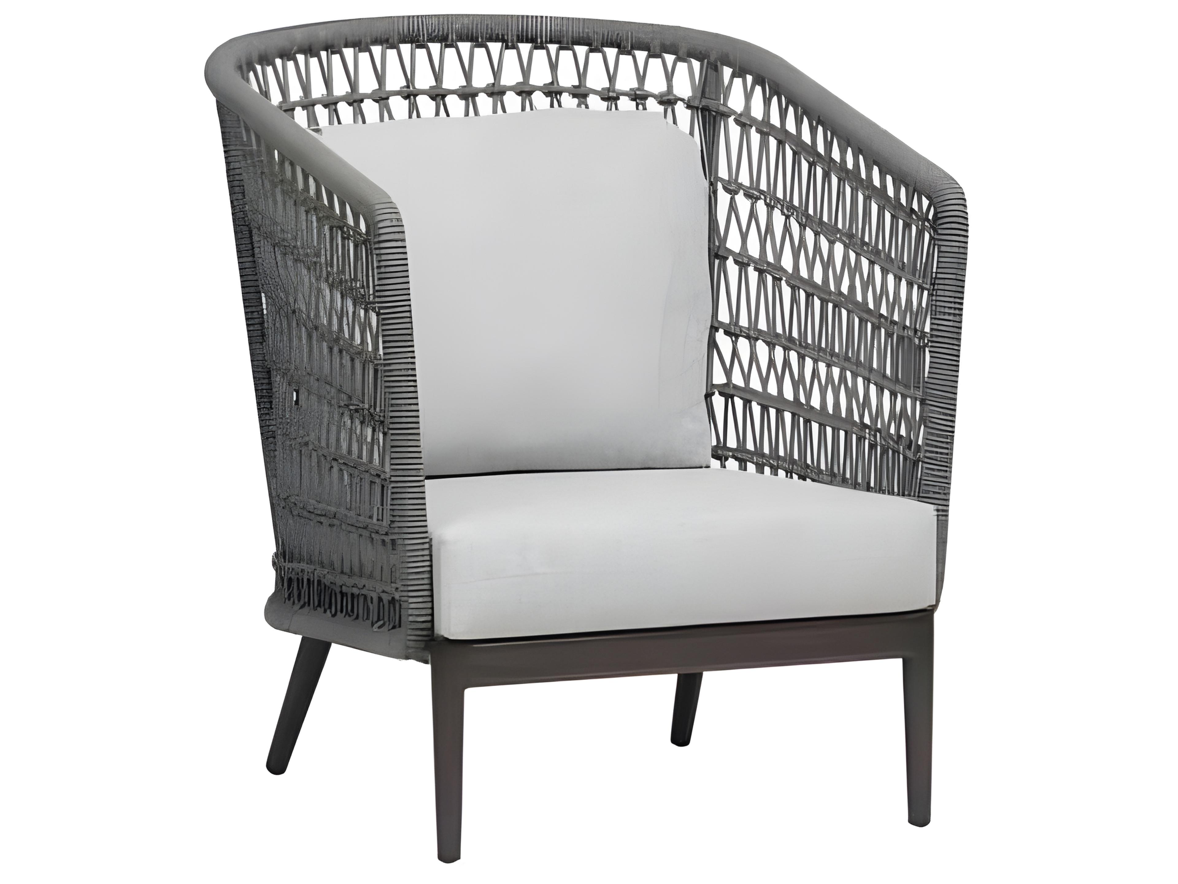Ratana Poinciana Silver Ash Grey Aluminum Cushion Lounge Chair