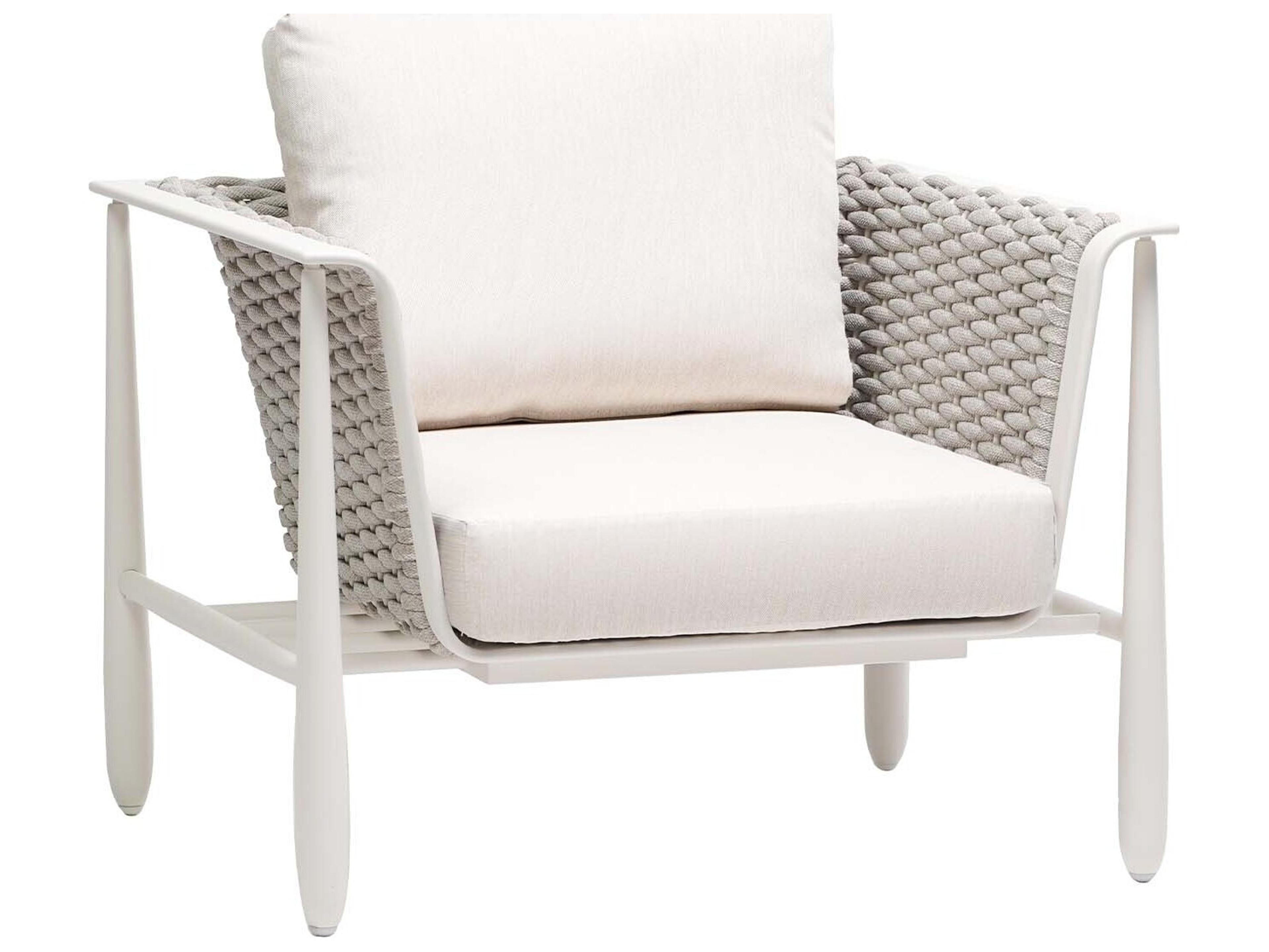 Ratana Diva Silver Snow Aluminum Cushion Lounge Chair