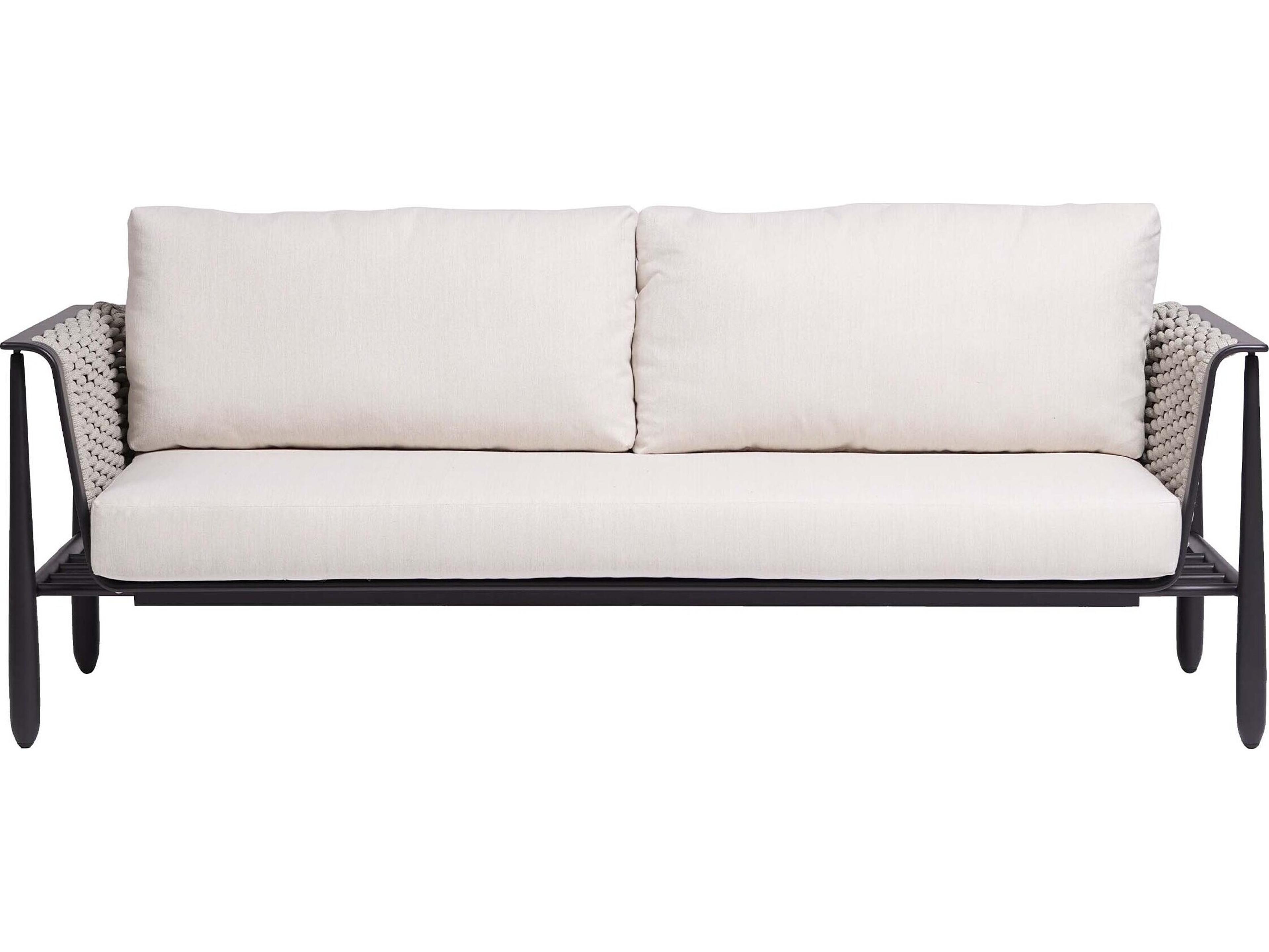 Ratana Diva Silver Graphite Aluminum Cushion Sofa