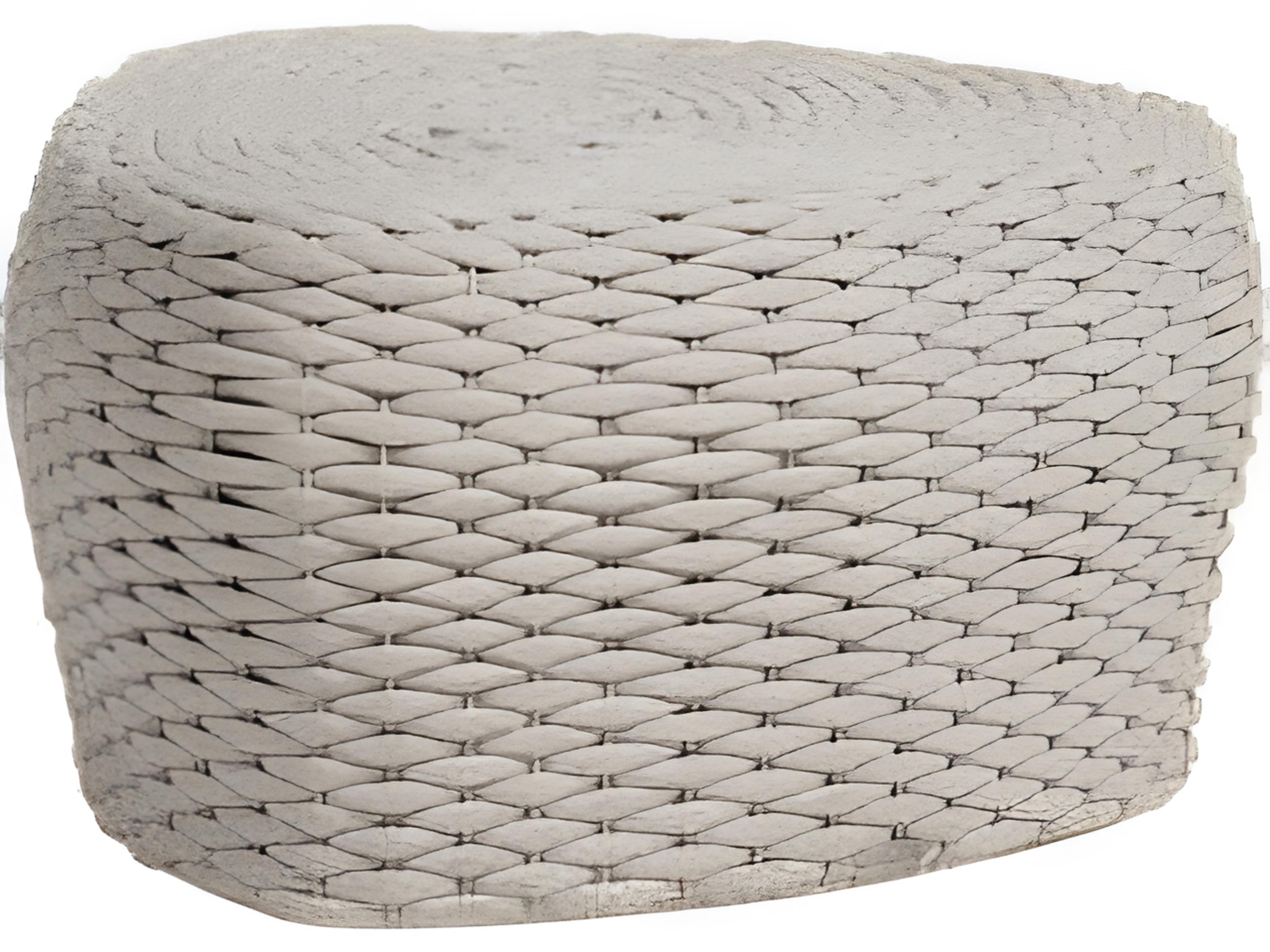 Ratana Roca Aluminum Strap Ottoman