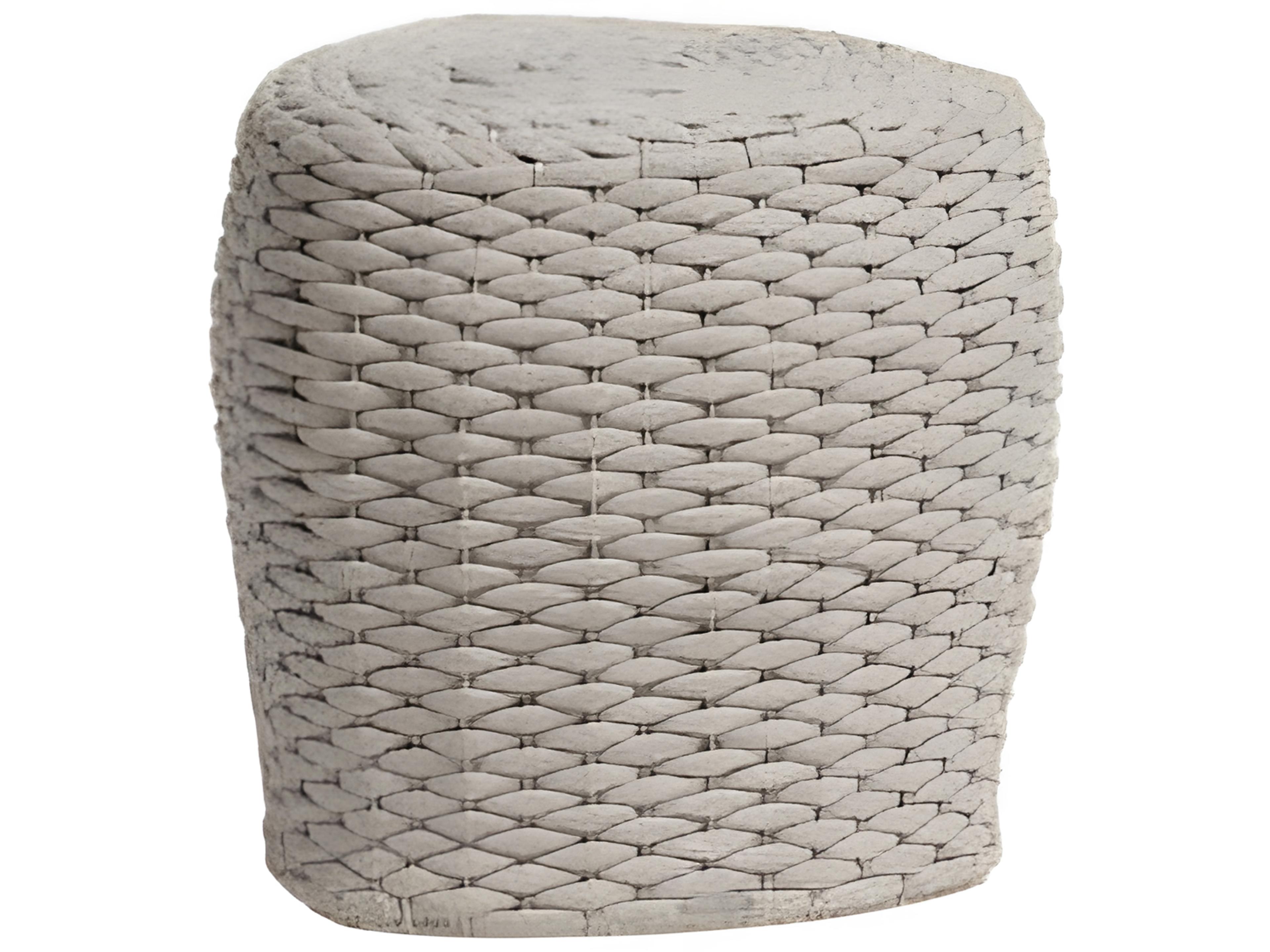 Ratana Roca Aluminum Strap Ottoman