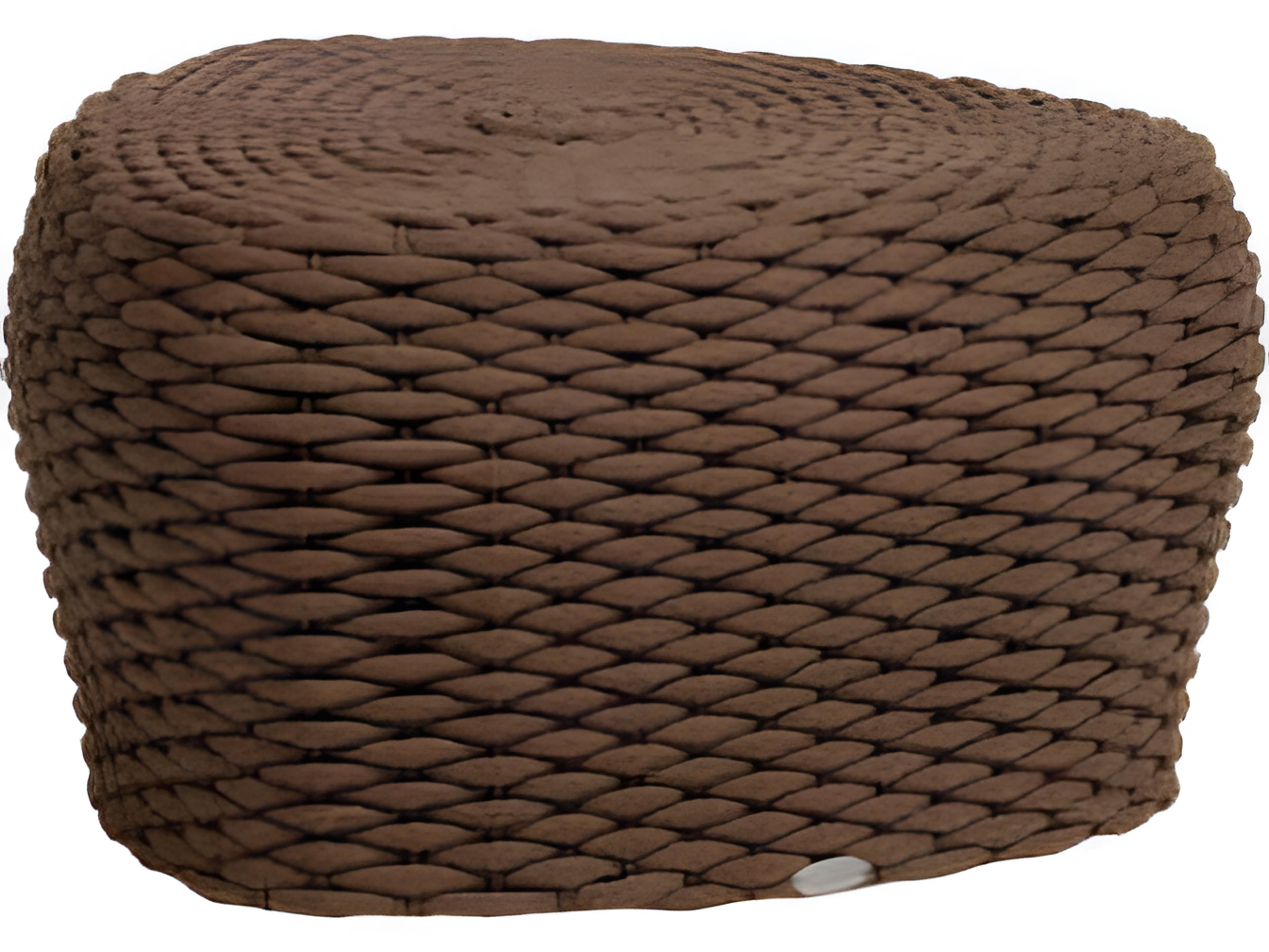 Ratana Roca Aluminum Strap Ottoman