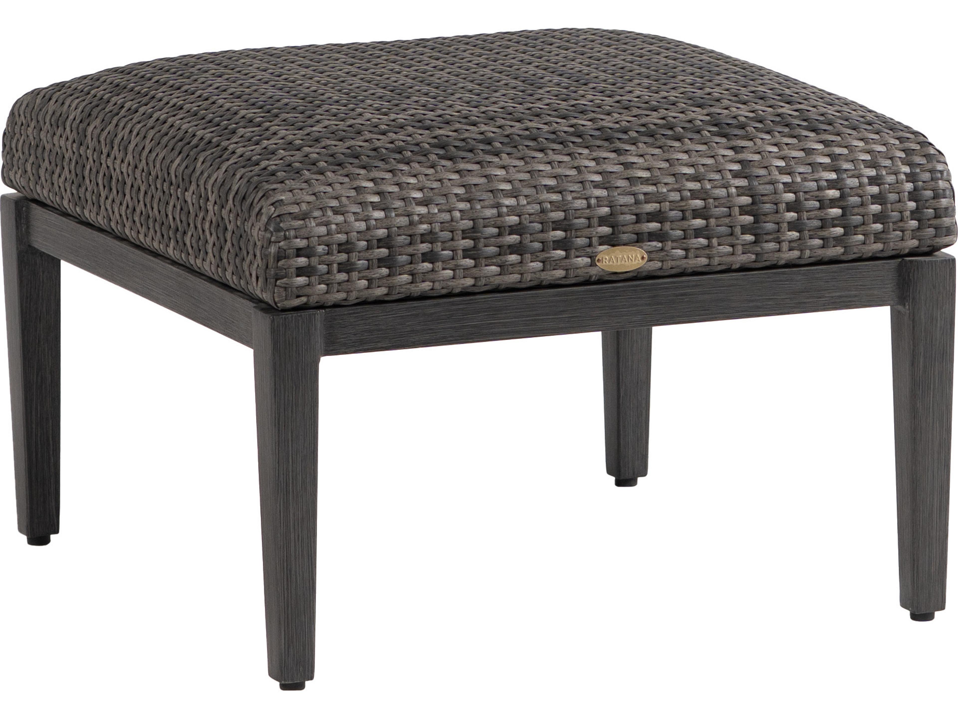 Ratana Cabo San Lucas Aluminum Wicker Ottoman