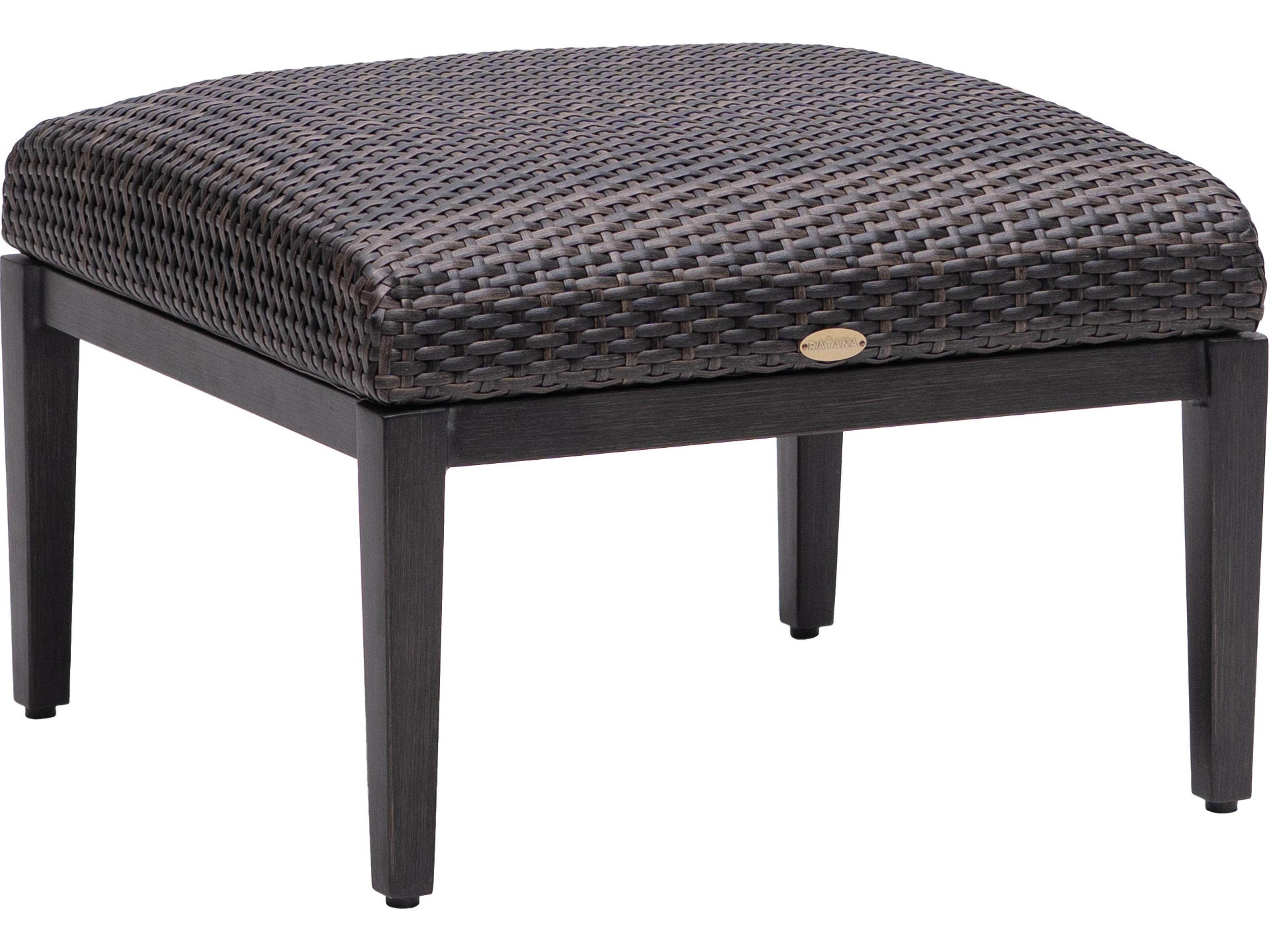 Ratana Cabo San Lucas Aluminum Wicker Ottoman
