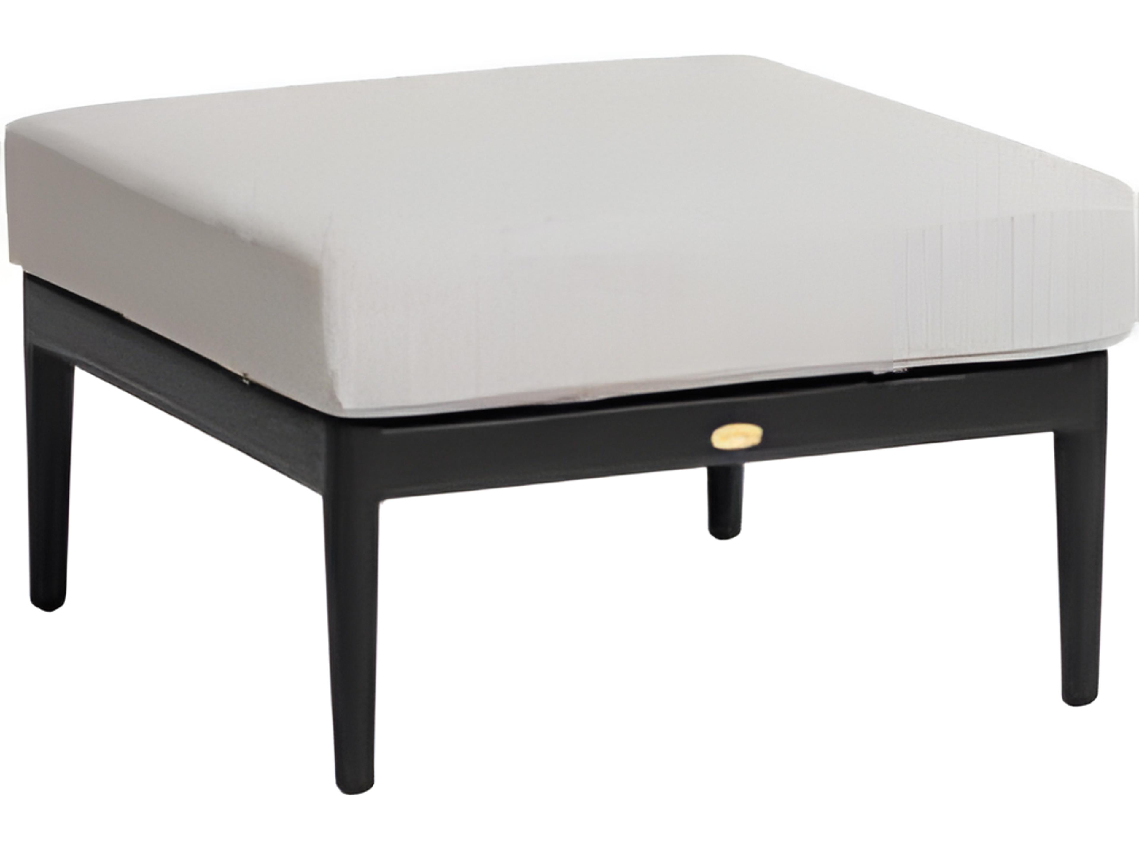 Ratana Hamptons Silver Diva Night Aluminum Cushion Ottoman