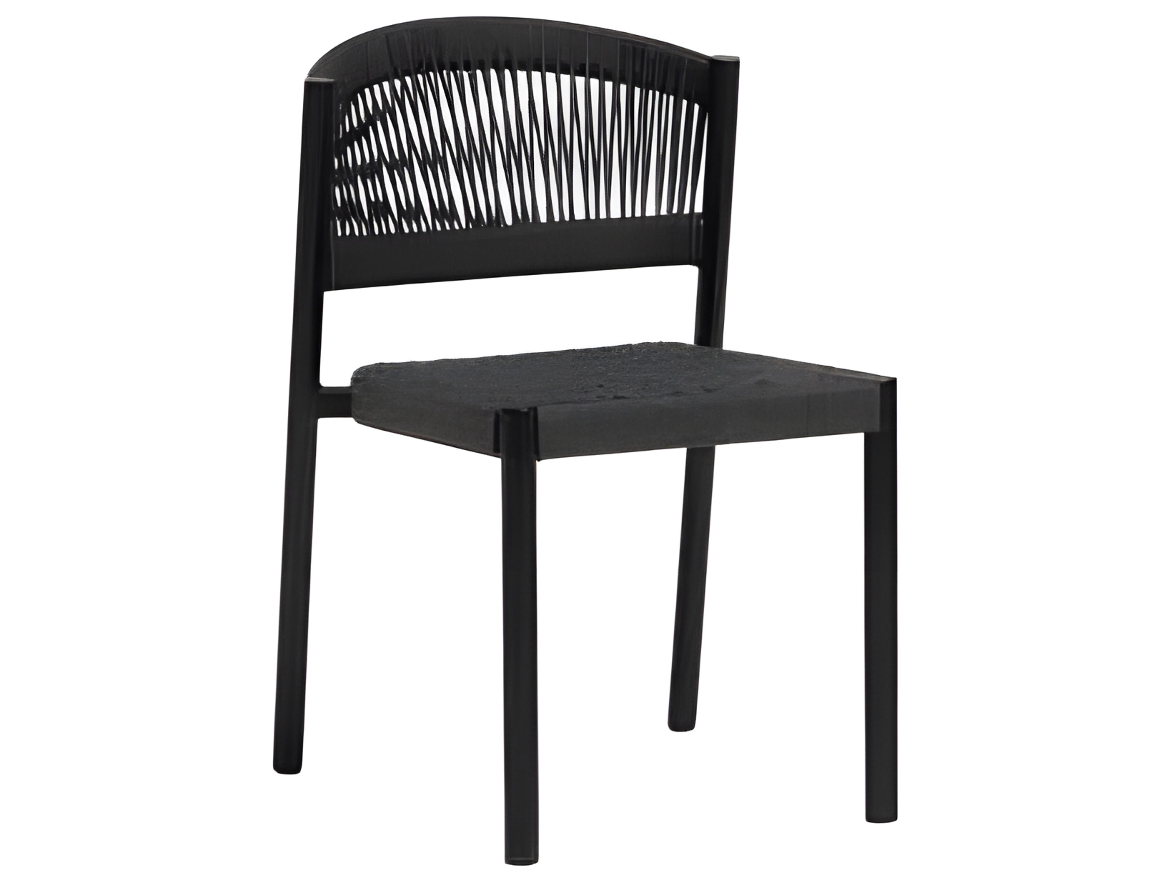 Ratana Naples Silver Diva Night Aluminum Strap Dining Chair