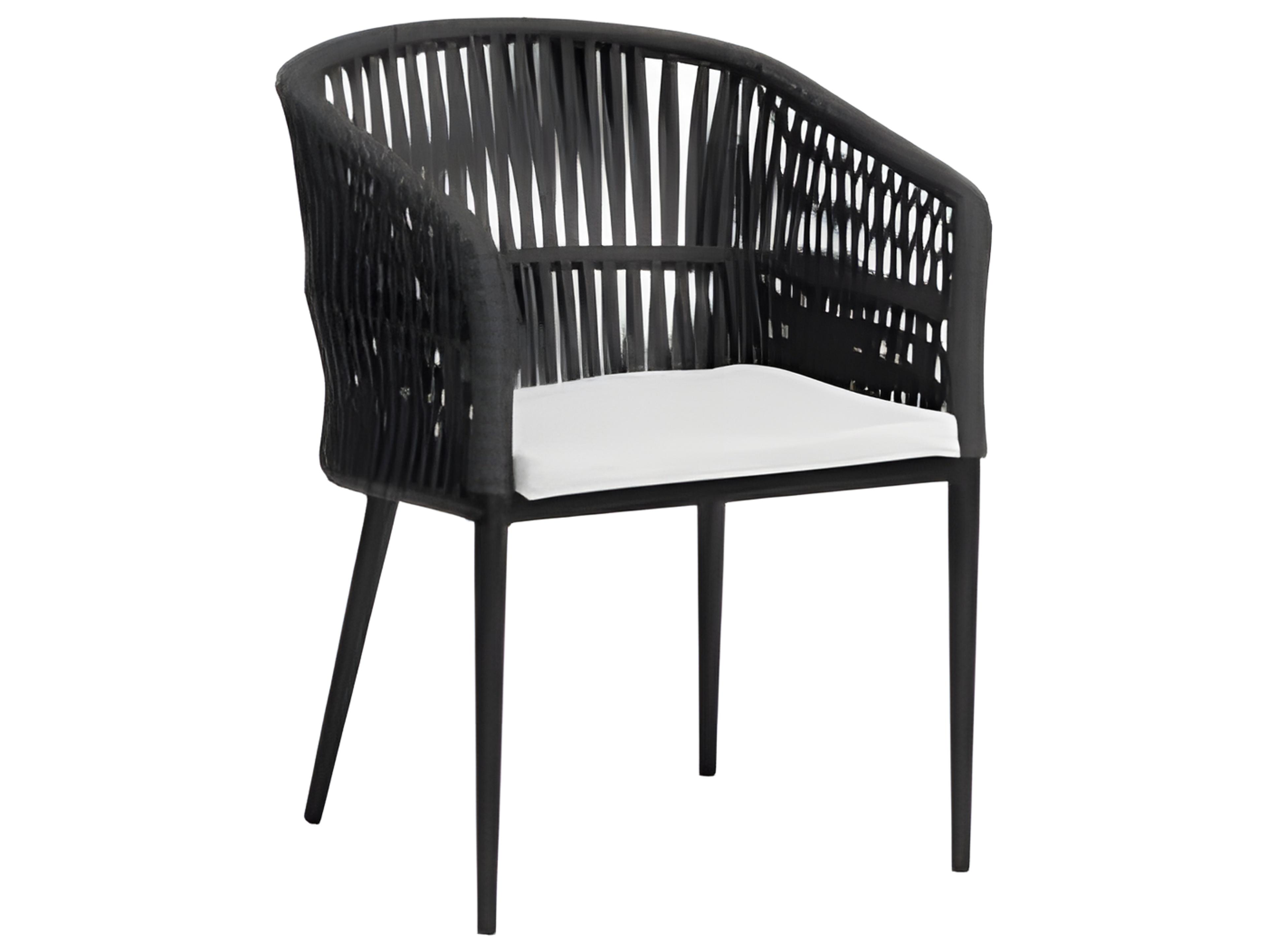 Ratana Gemelli Silver Diva Night Aluminum Cushion Dining Chair
