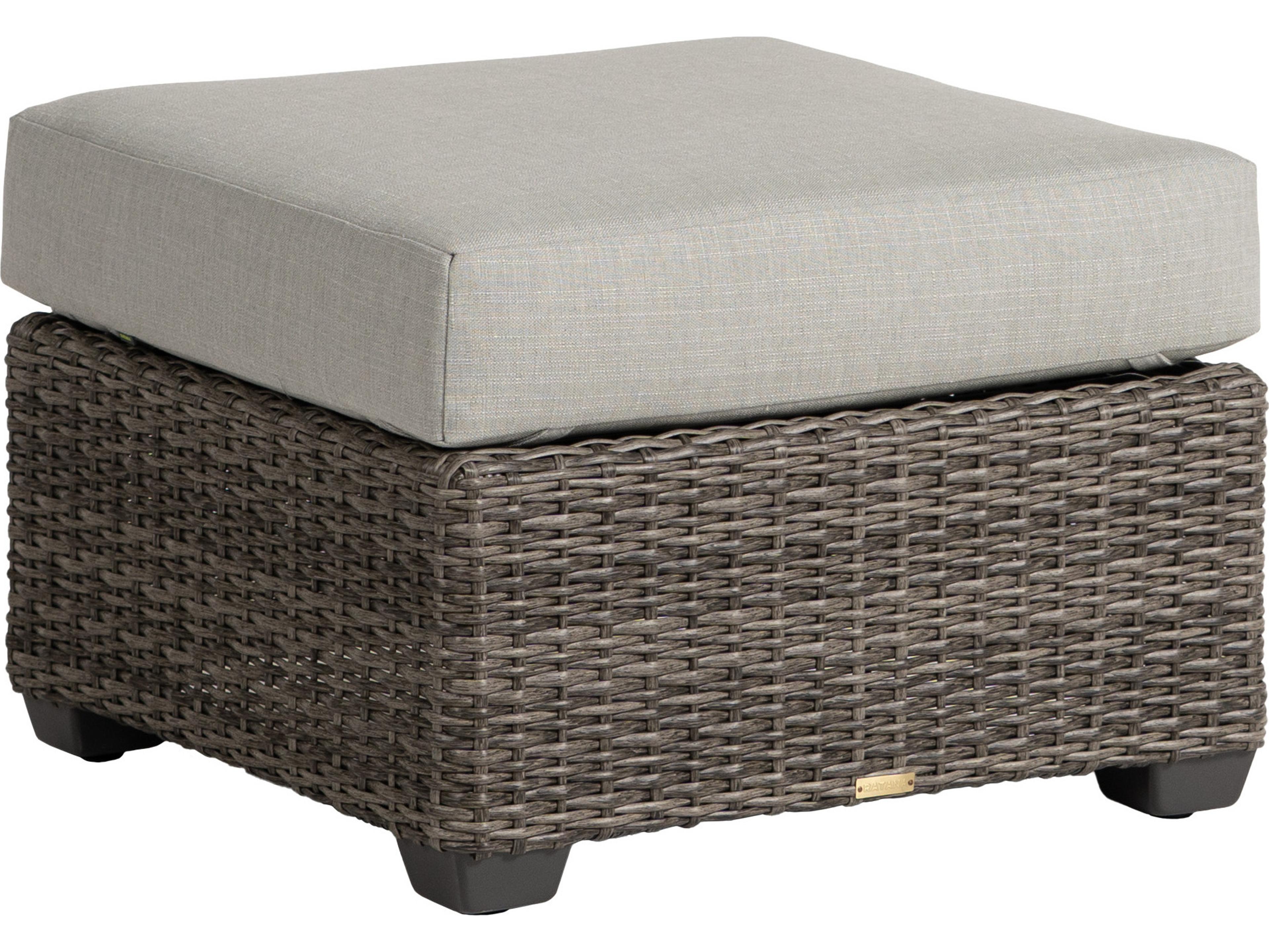 Ratana Coral Gables Aluminum Wicker Ottoman