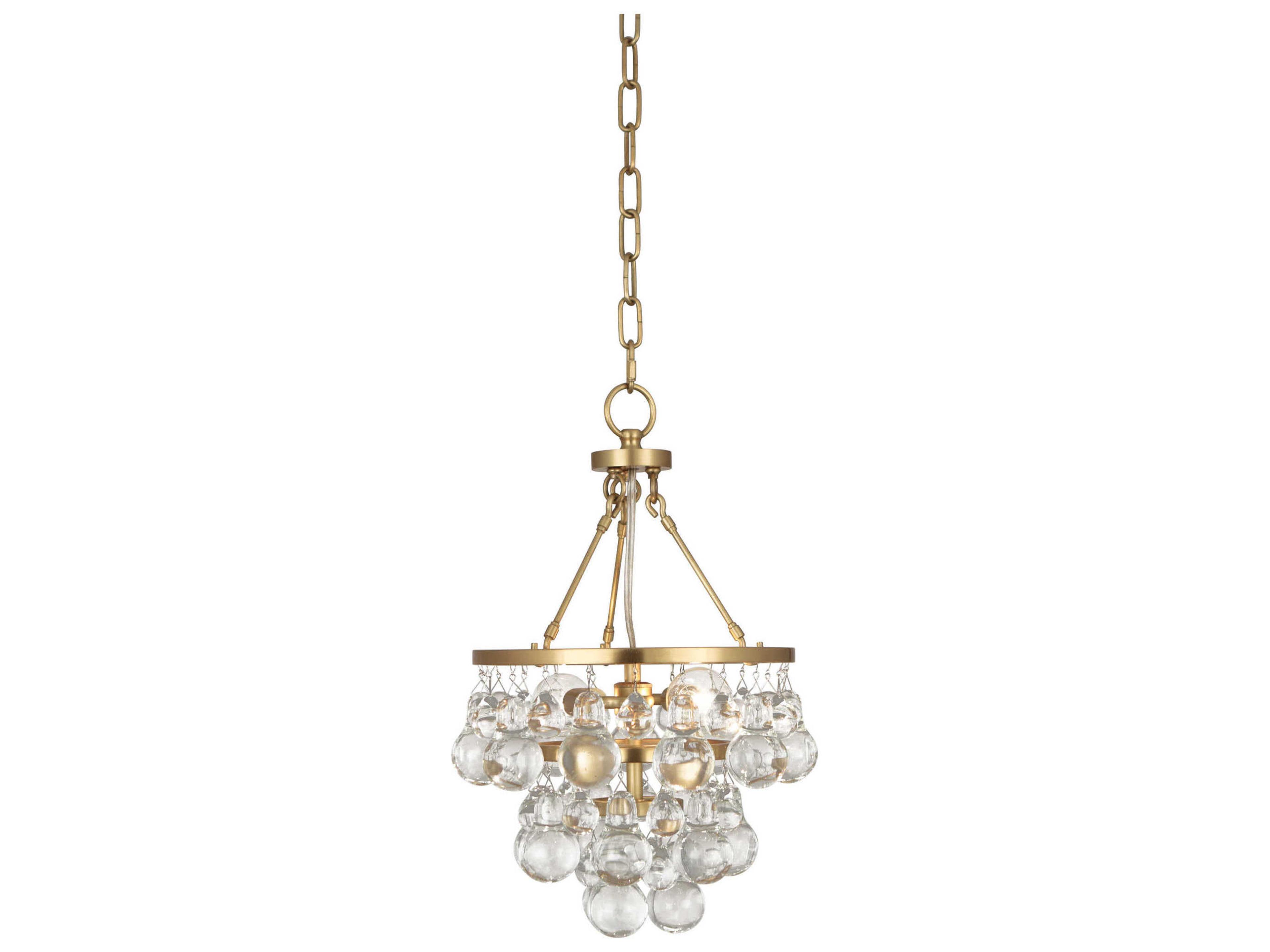 Robert Abbey Bling 2-Light Antique Brass Tiered Mini Pendant