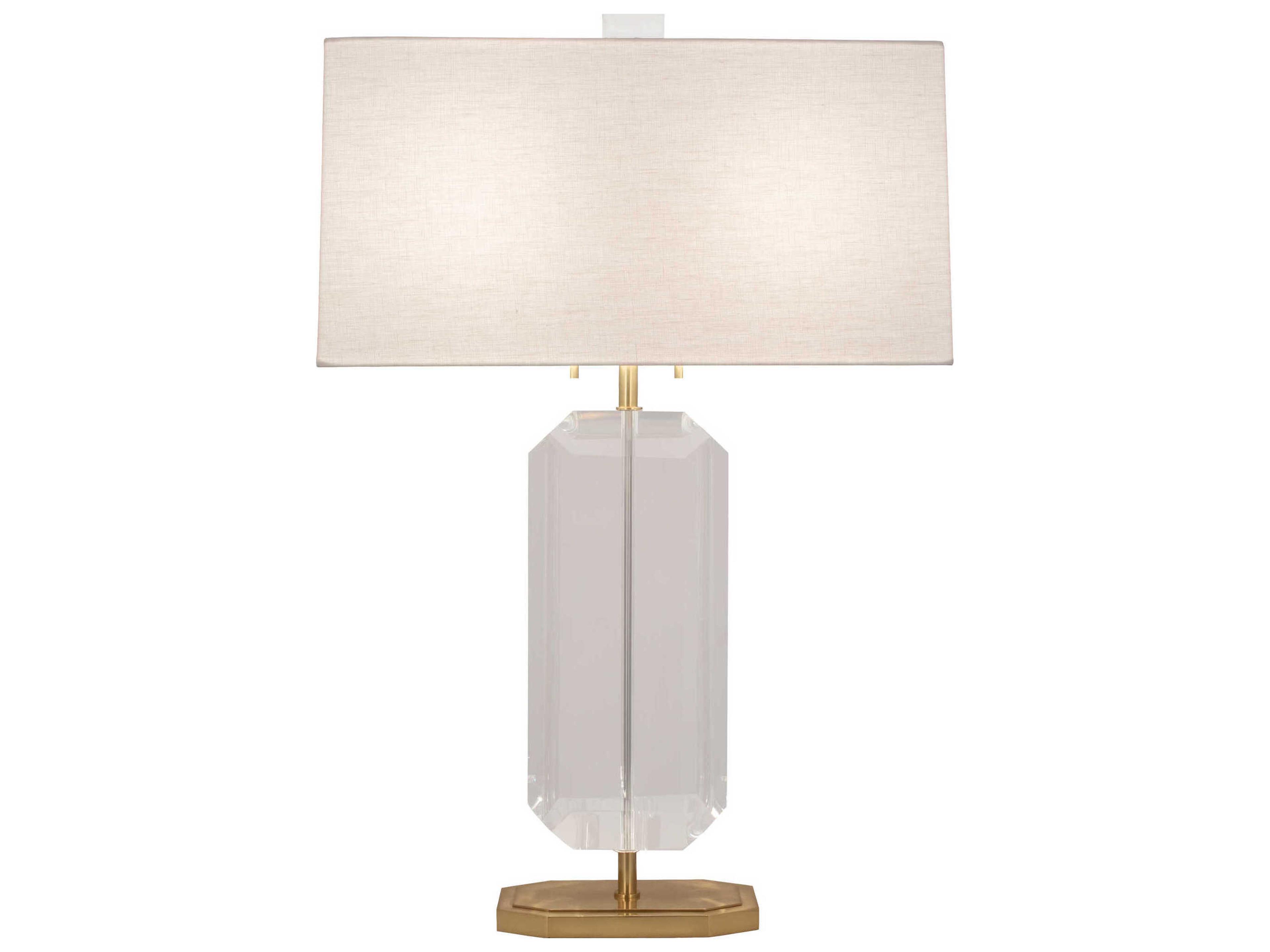 Robert Abbey Jacqueline Modern Brass Clear Crystal Buffet Lamp