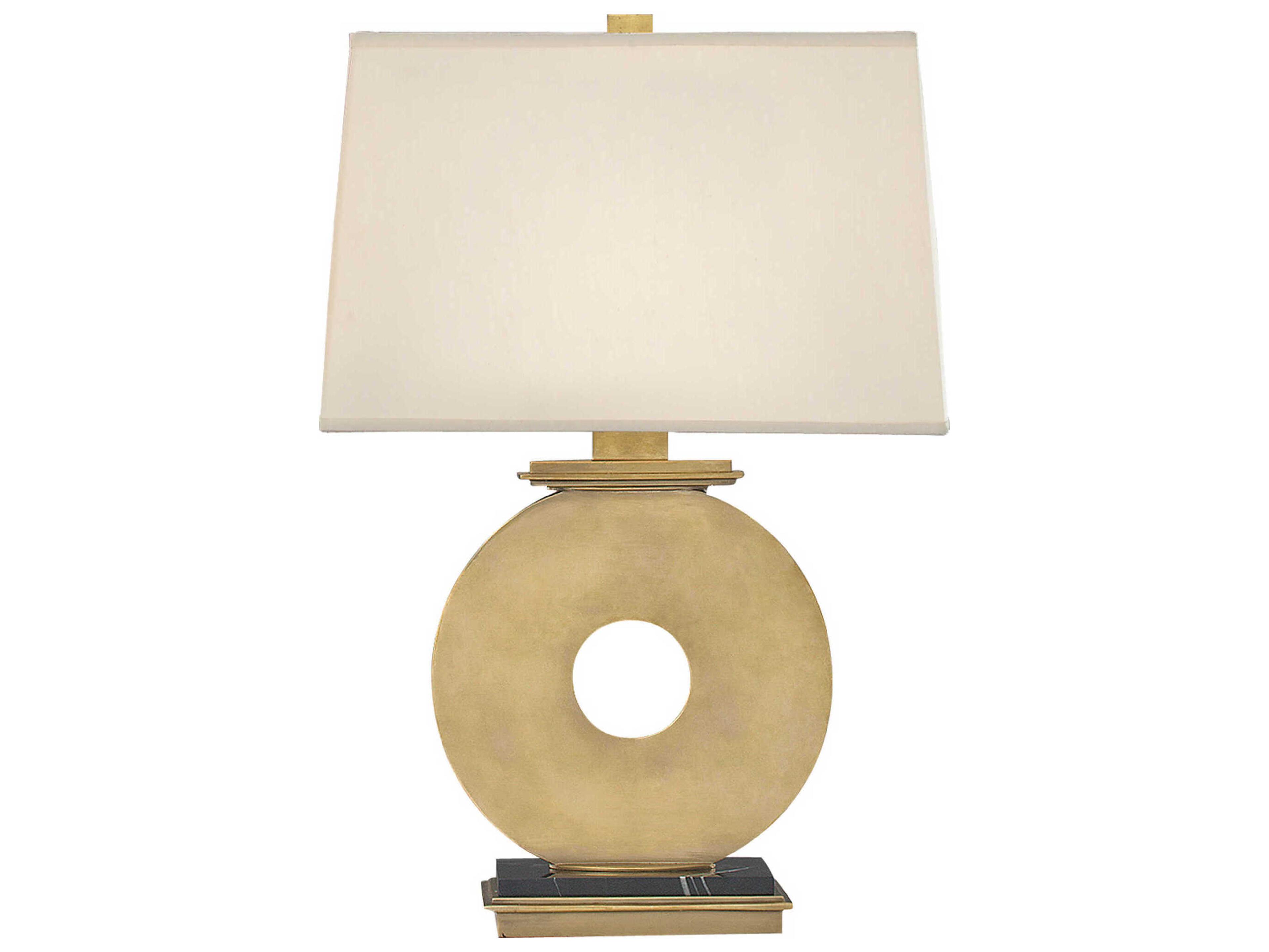 Robert Abbey Tic-Tac-Toe Natural Brass Table Lamp