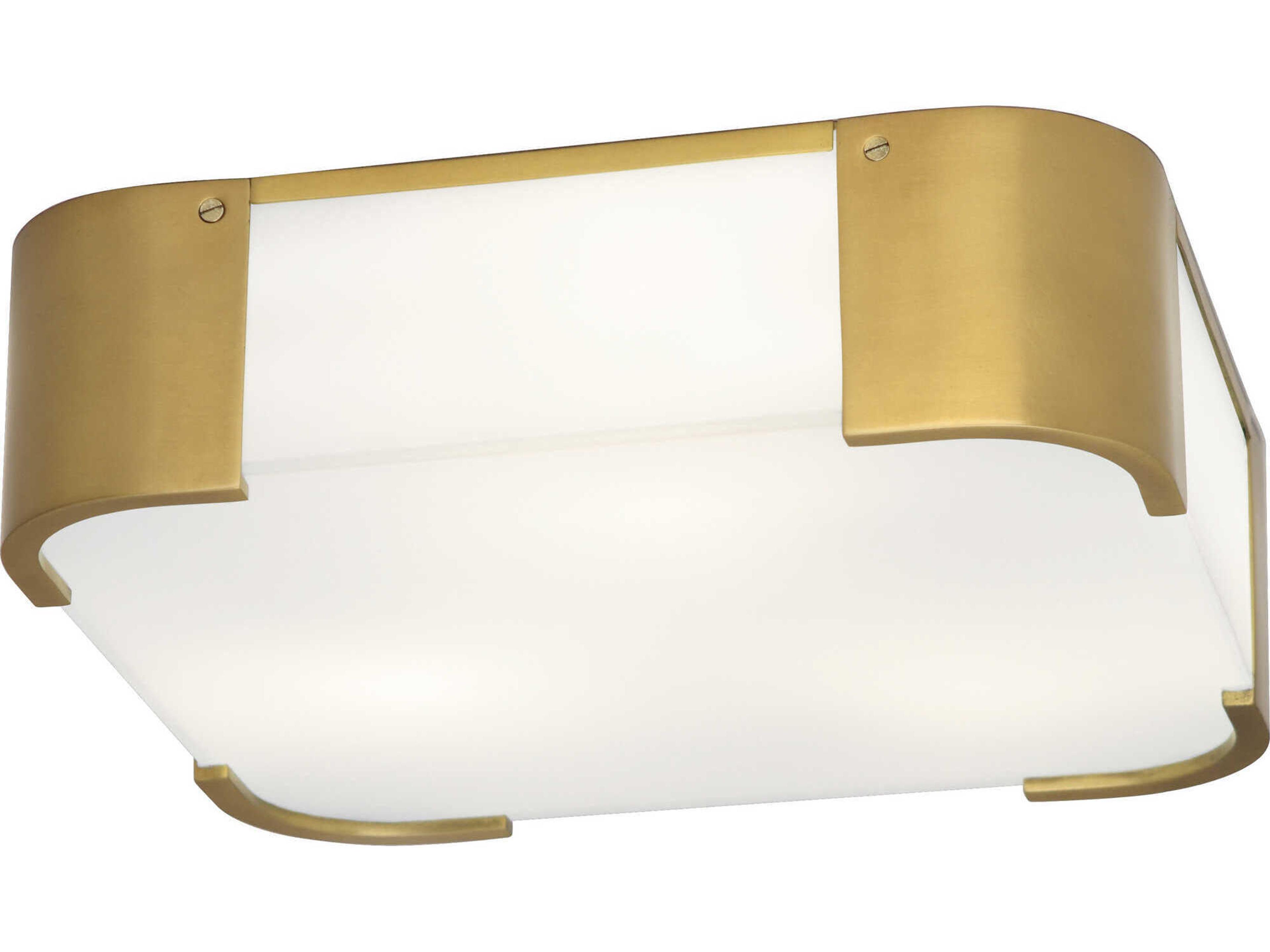 Robert Abbey Bryce 3-Light Antique Brass Flush Mount