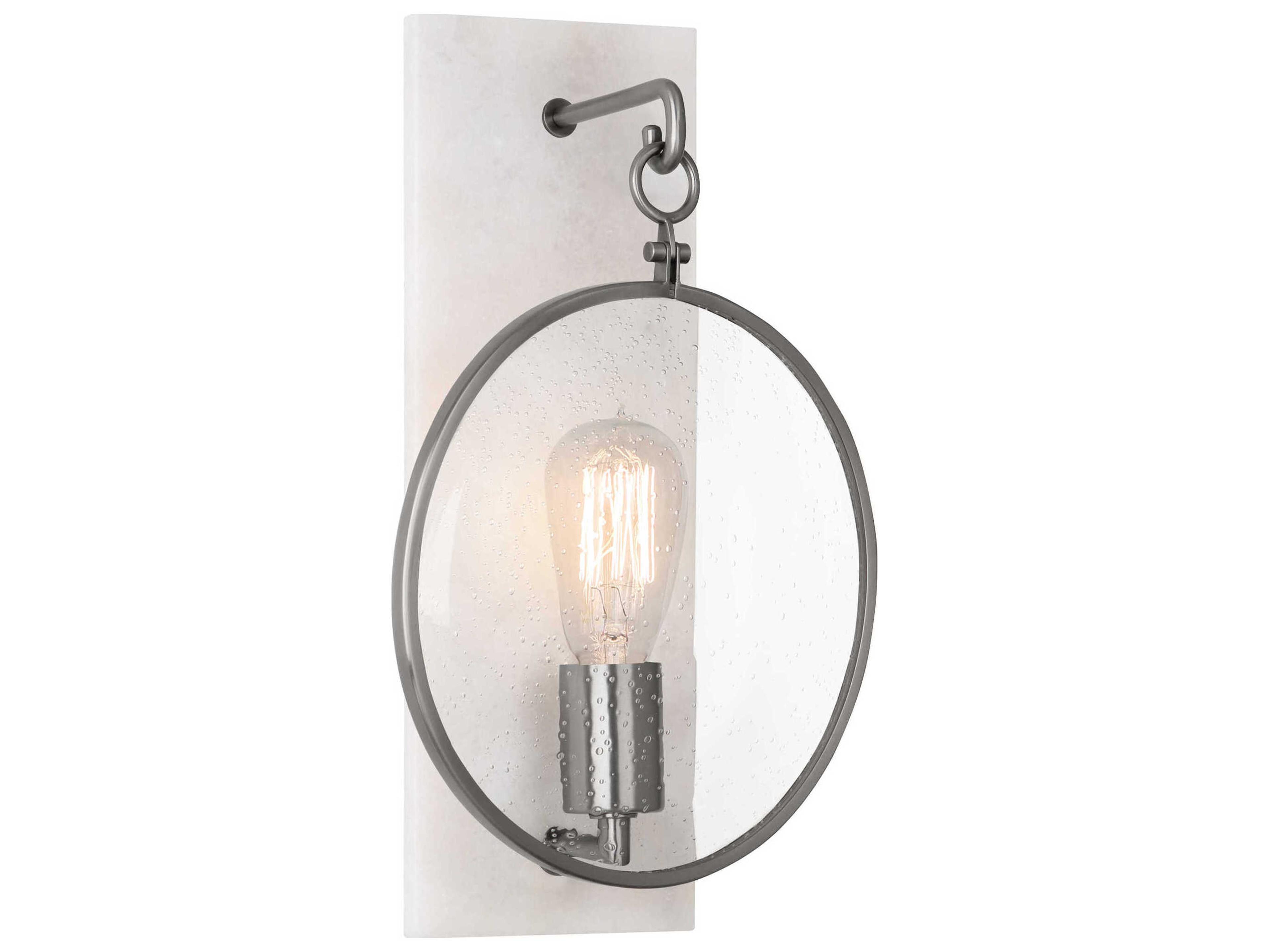 Robert Abbey Fineas 1-Light Nickel Wall Sconce