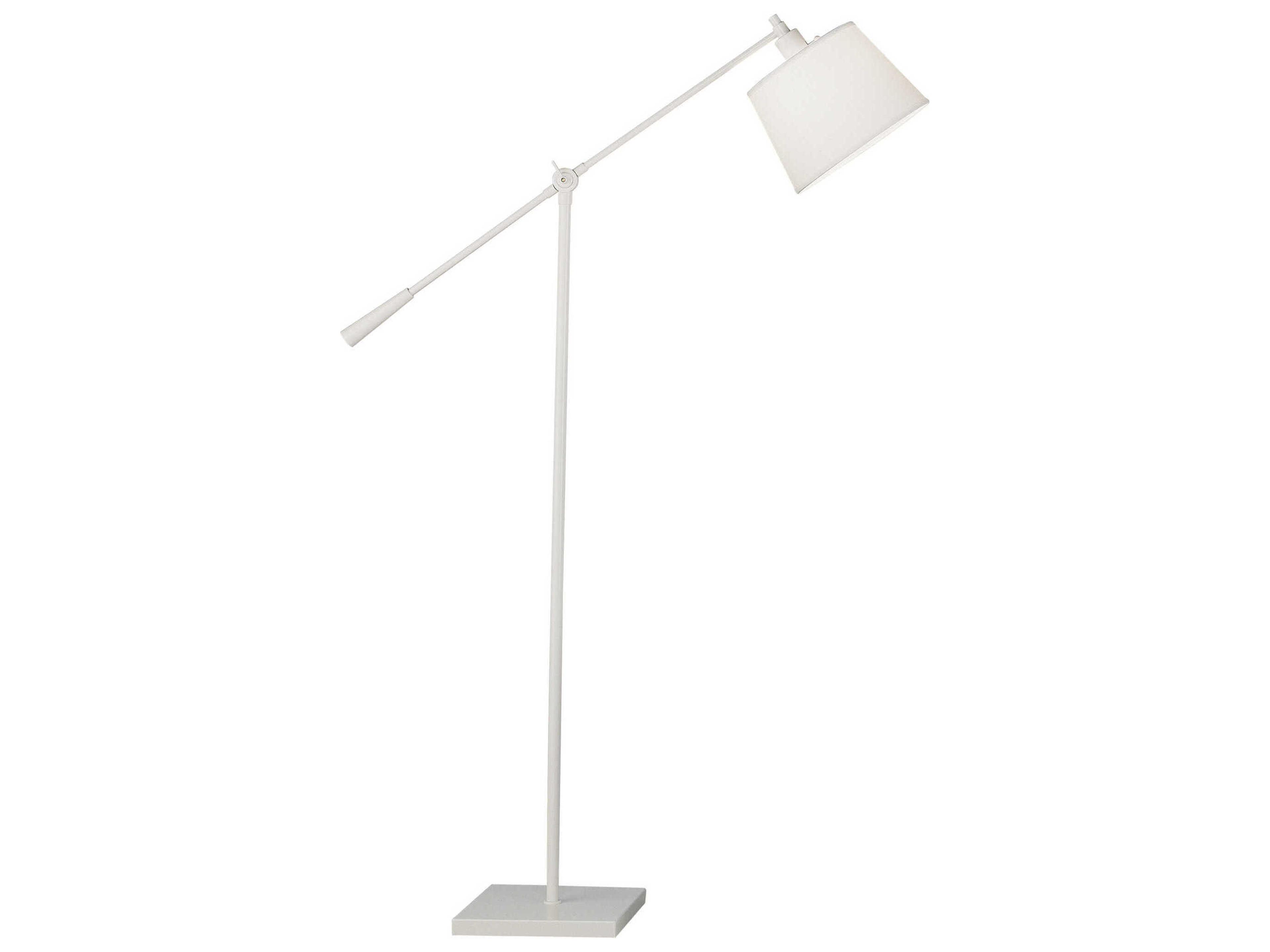 Robert Abbey Real Simple Stardust White Powder Coat Over Steel Floor Lamp