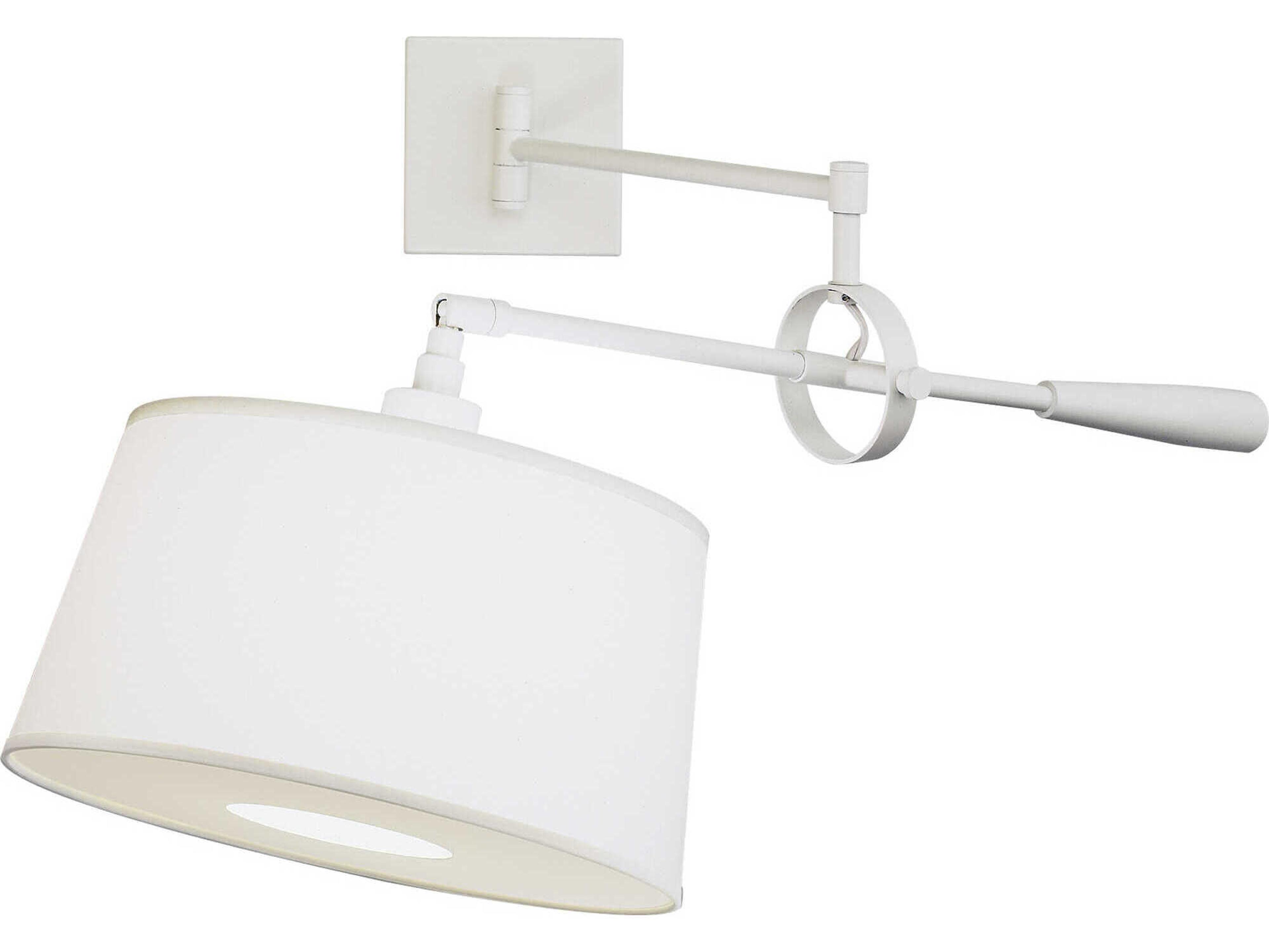 Robert Abbey Real Simple 1-Light Stardust White Powder Coat Over Steel Swing Wall Sconce