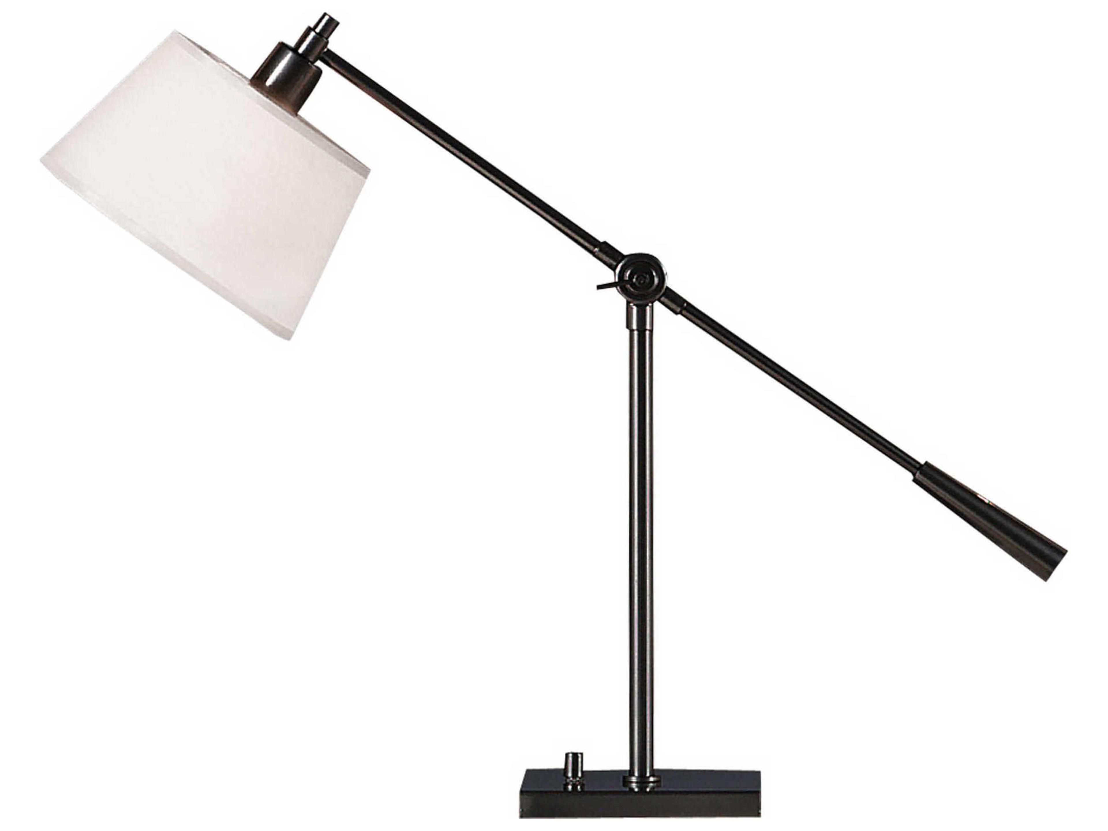 Robert Abbey Real Simple Gunmetal Powder Coat Over Steel Table Lamp