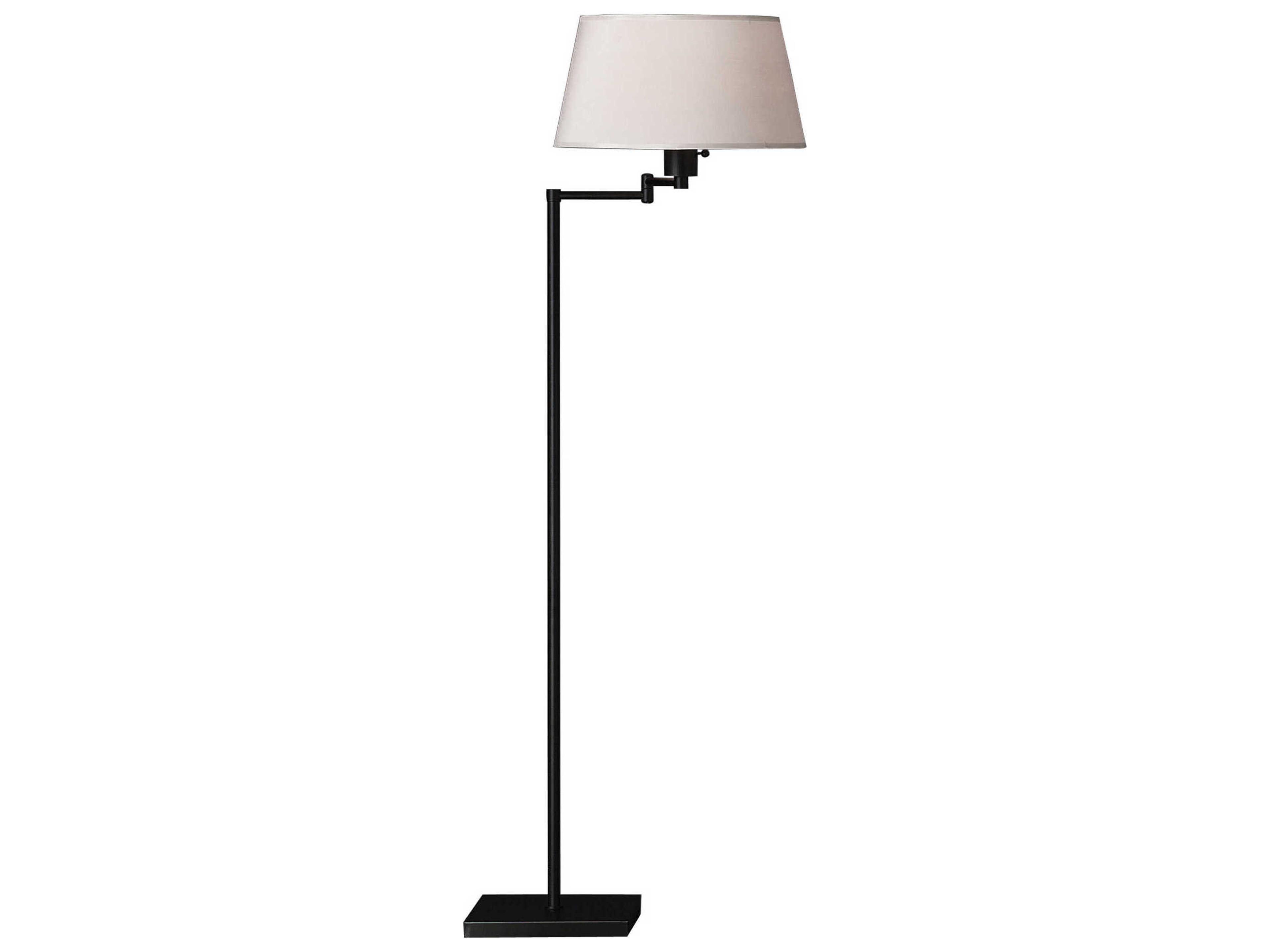 Robert Abbey Real Simple Matte Black Powder Coat Over Steel Floor Lamp