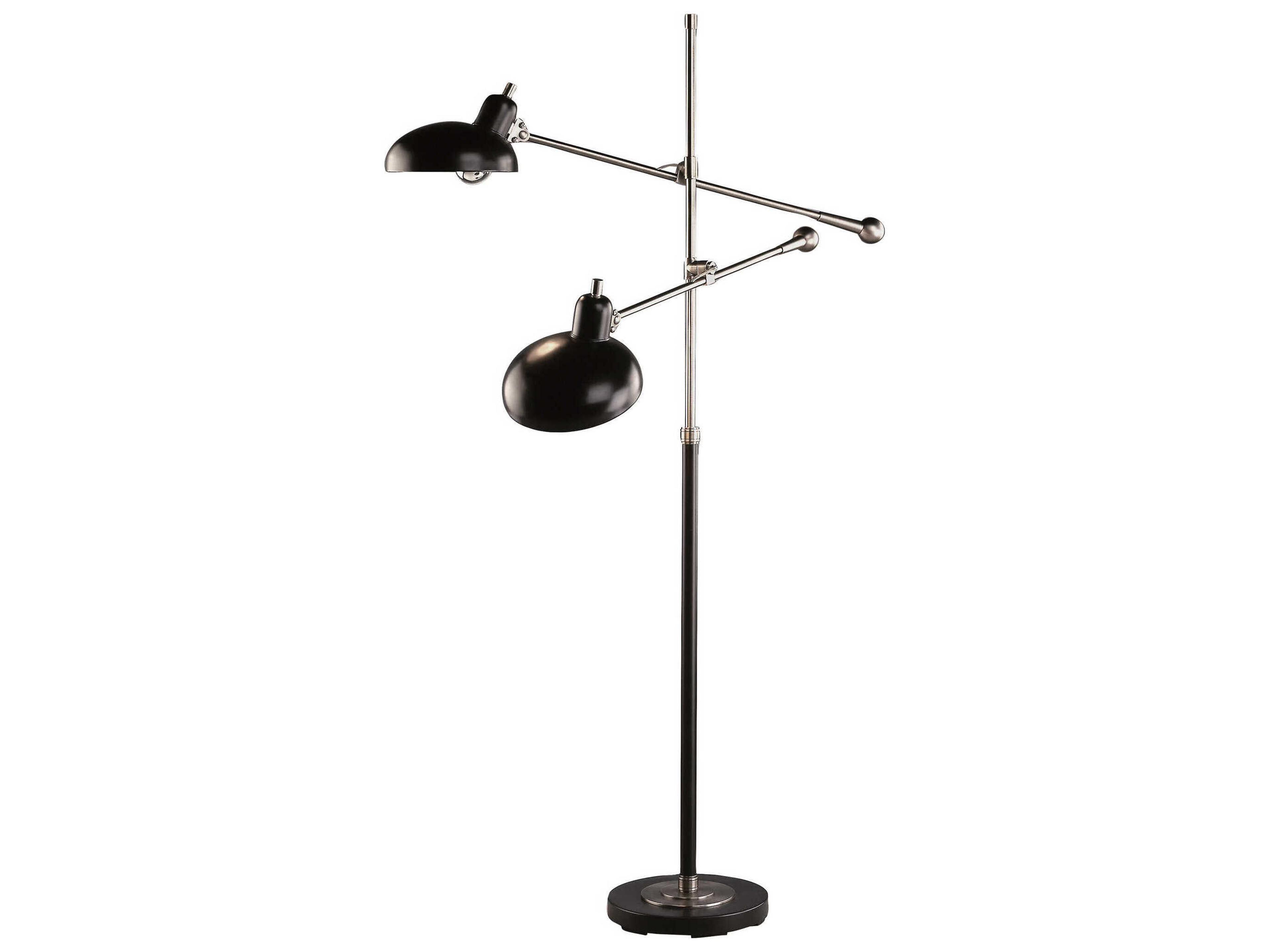 Robert Abbey Bruno Lead Bronze Ebonized Nickel Floor Lamp