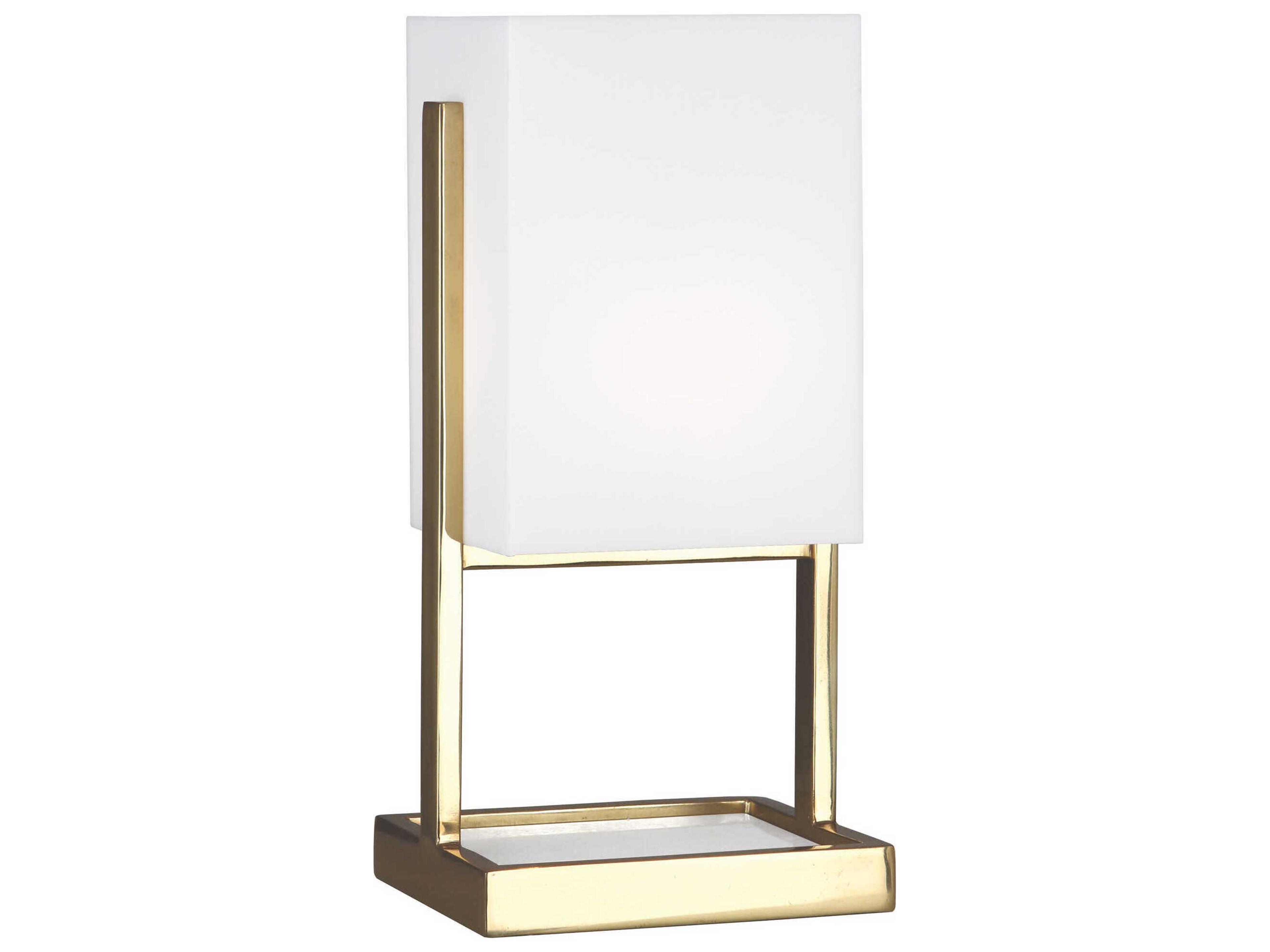 Robert Abbey Nikole Modern Brass White Marble Table Lamp