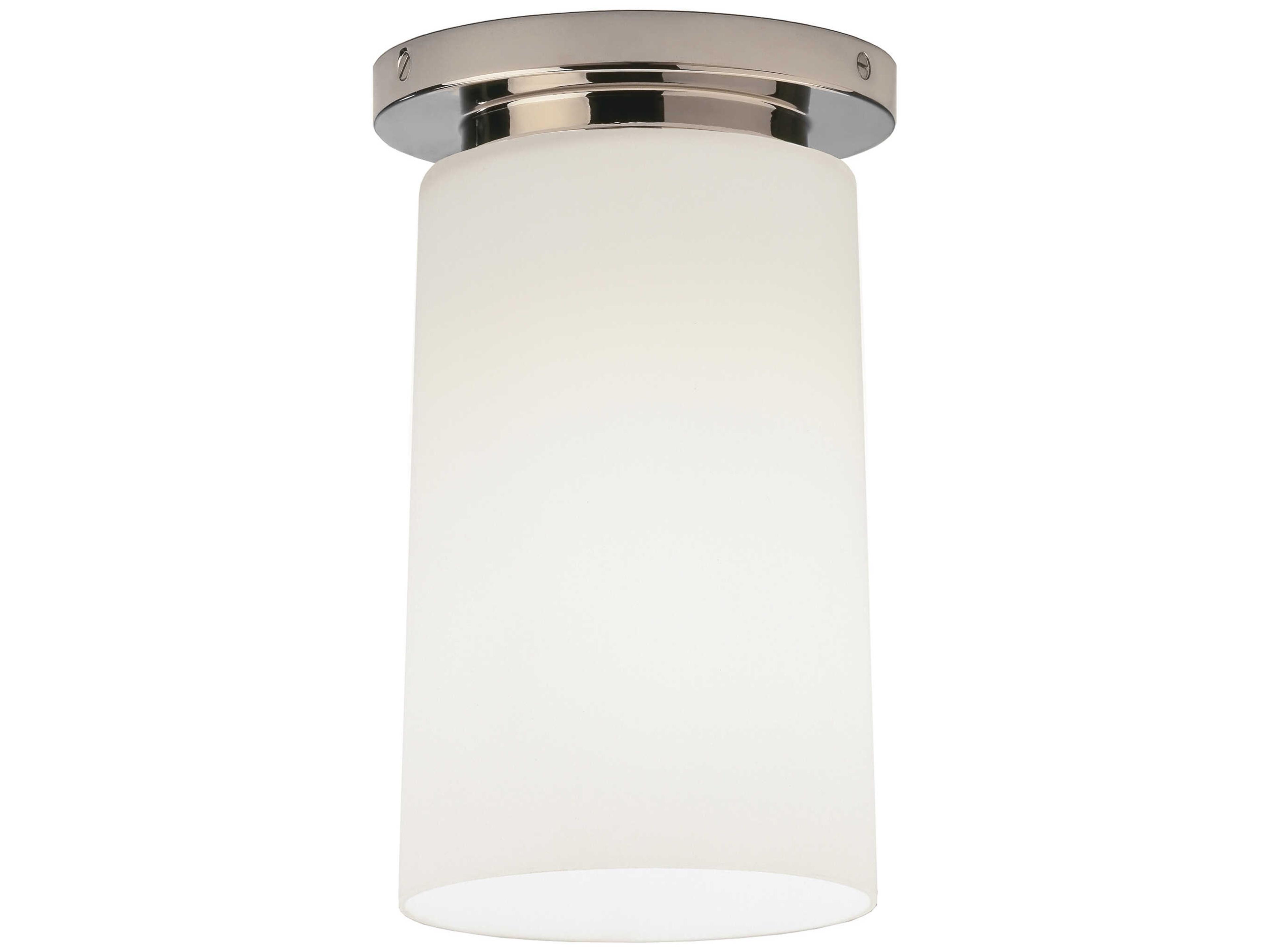 Robert Abbey Rico Espinet Nina 1-Light Polished Nickel Cylinder Flush Mount