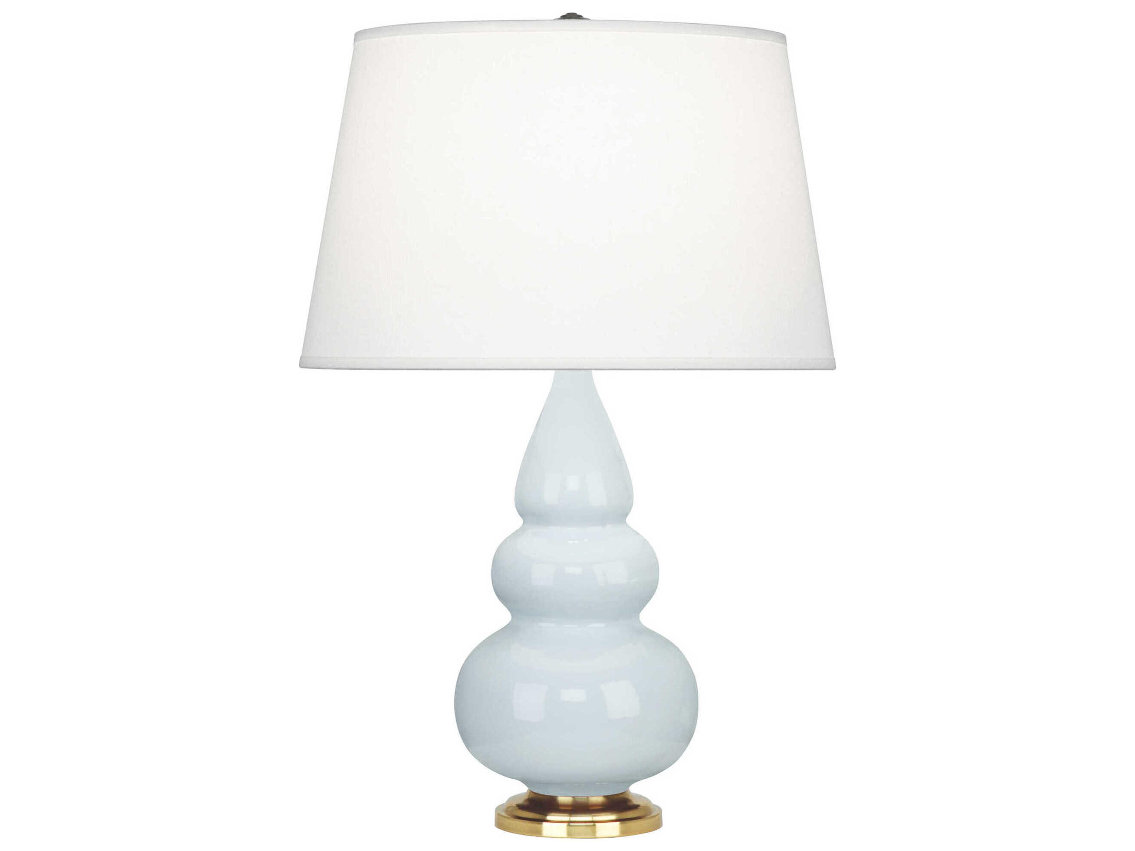 Robert Abbey Small Triple Gourd Baby Blue Glazed Table Lamp