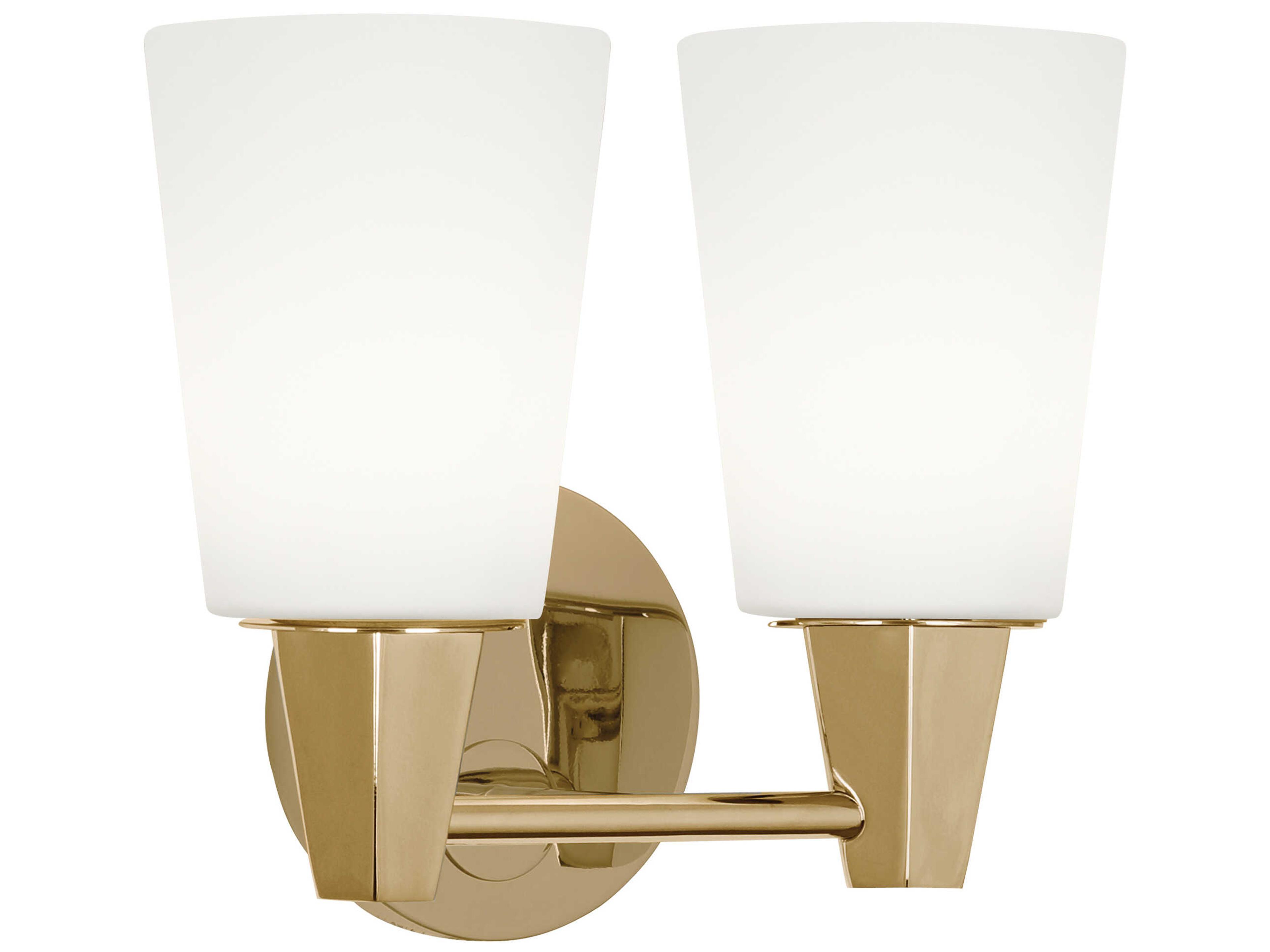 Robert Abbey Wheatley 2-Light Modern Brass Vanity Light