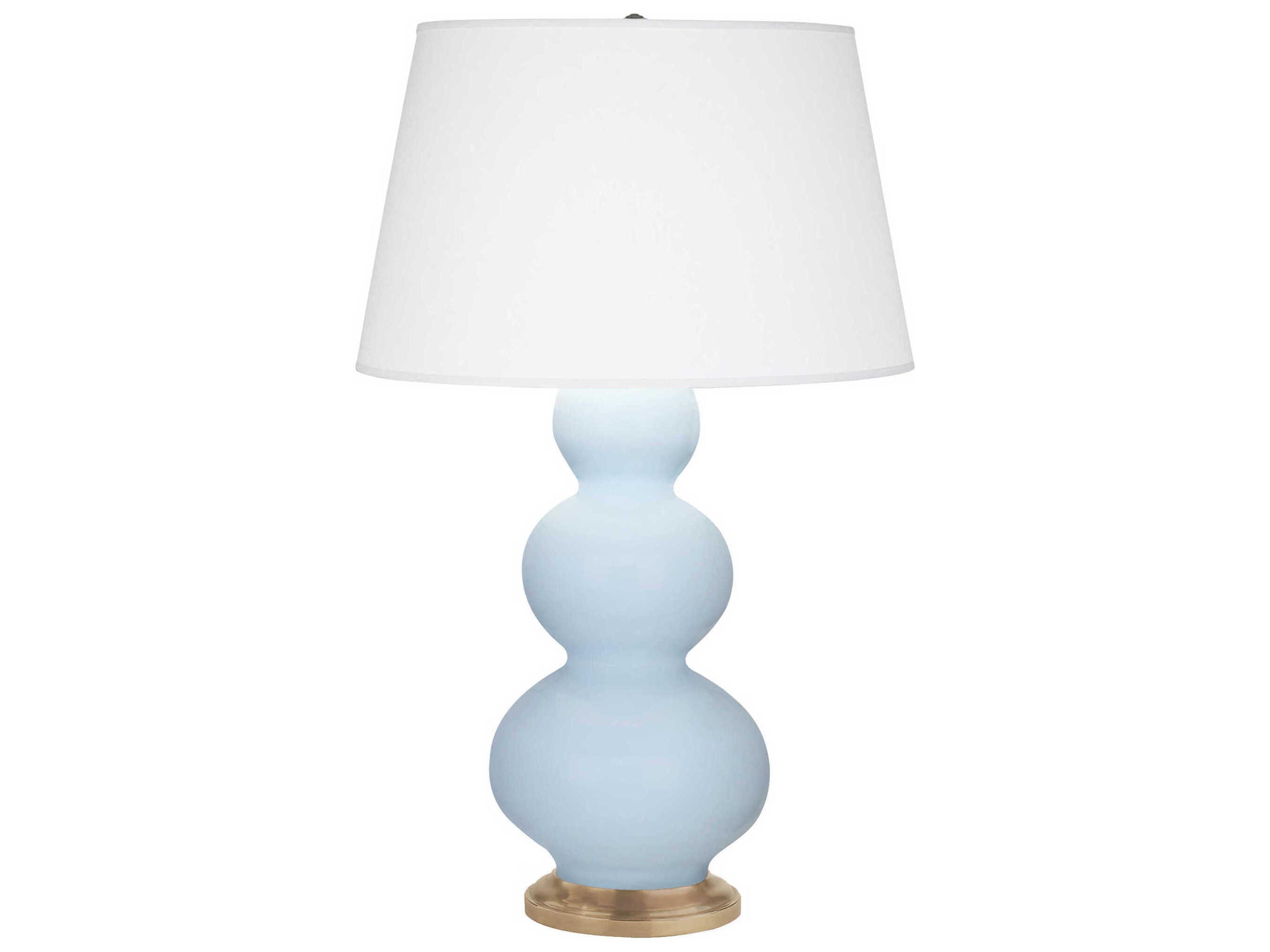 Robert Abbey Triple Gourd Baby Blue Glazed Buffet Lamp