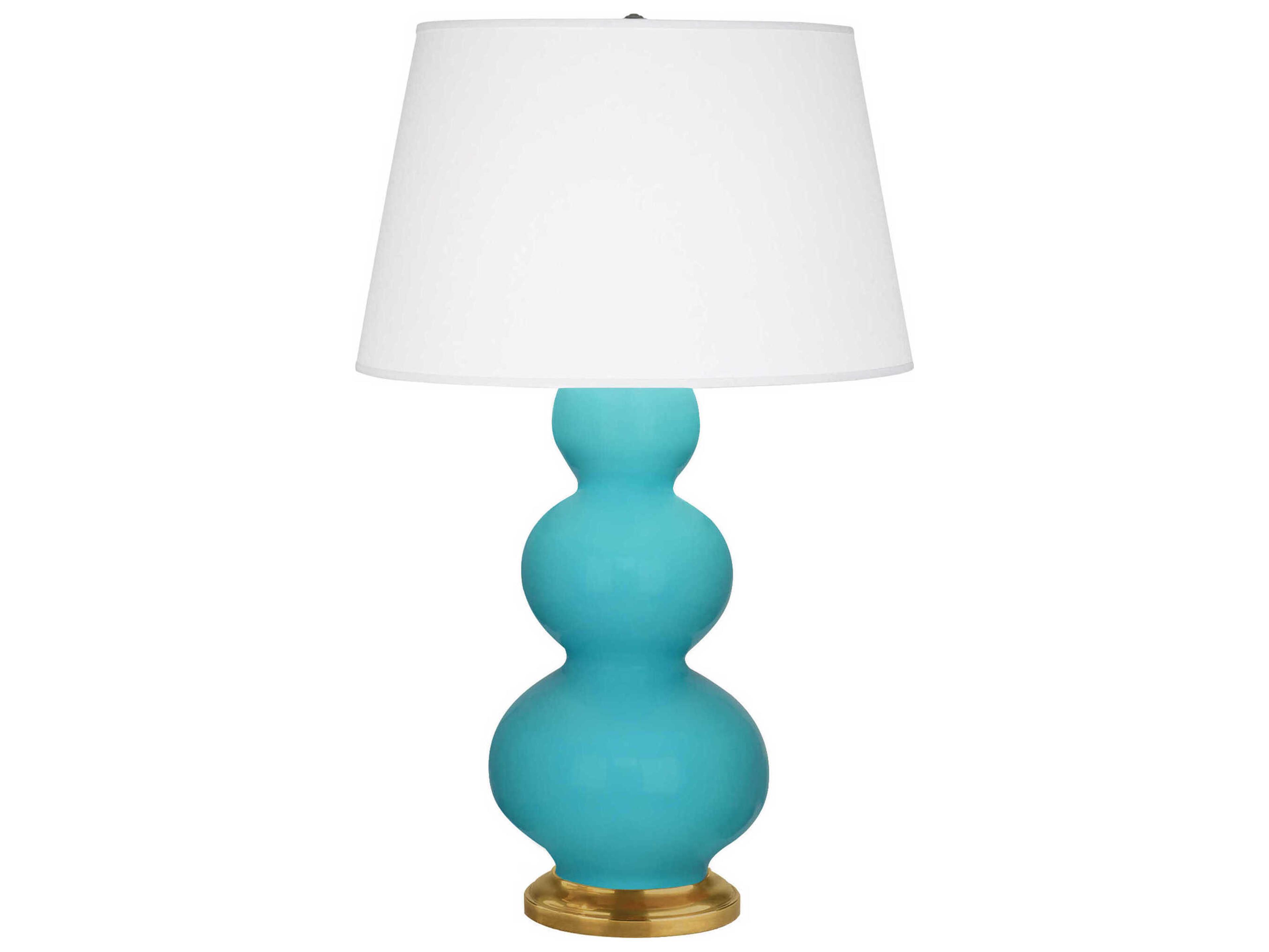 Robert Abbey Triple Gourd Egg Blue Glazed Buffet Lamp