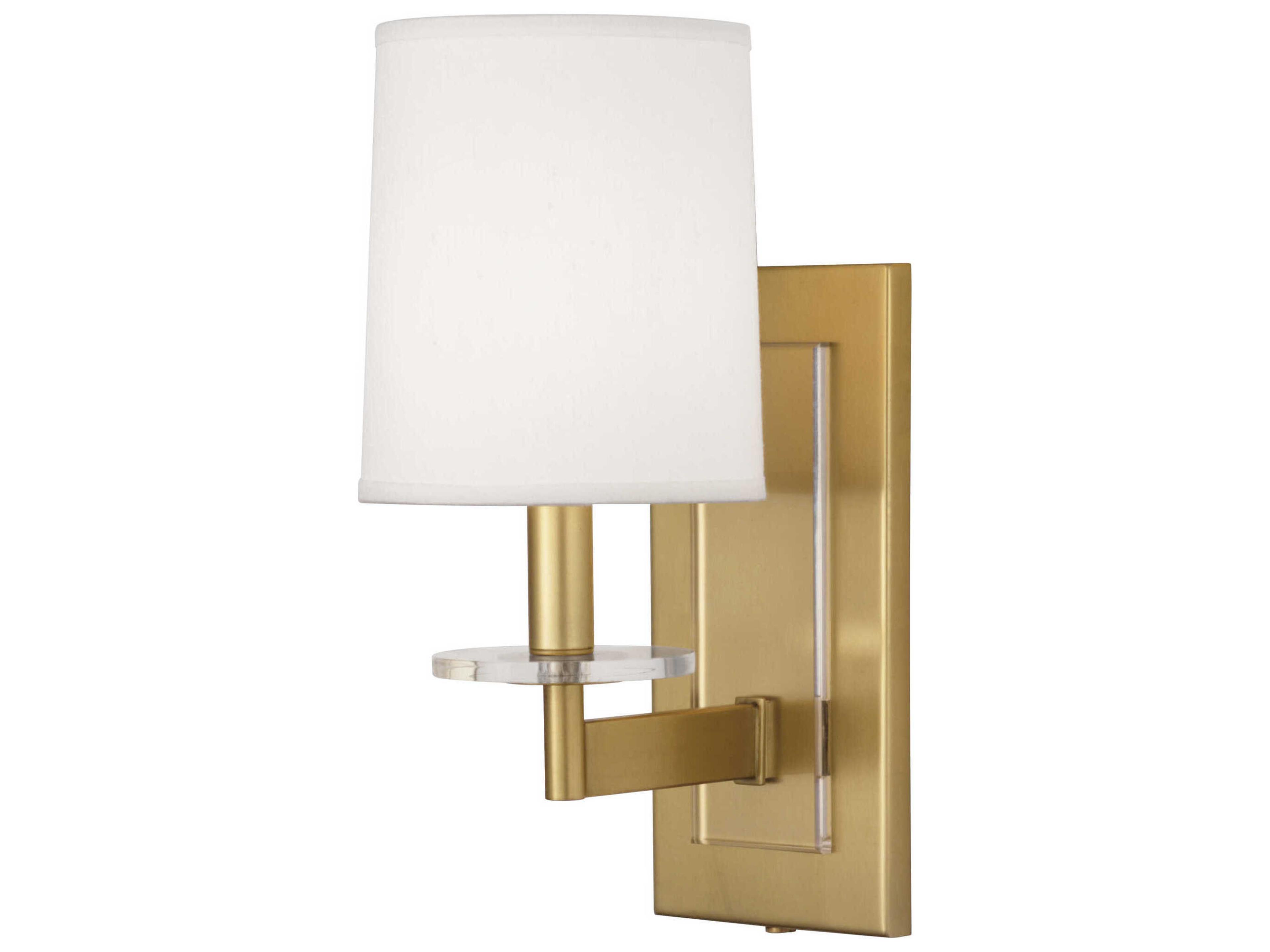 Robert Abbey Alice 1-Light Antique Brass Lucite Wall Sconce