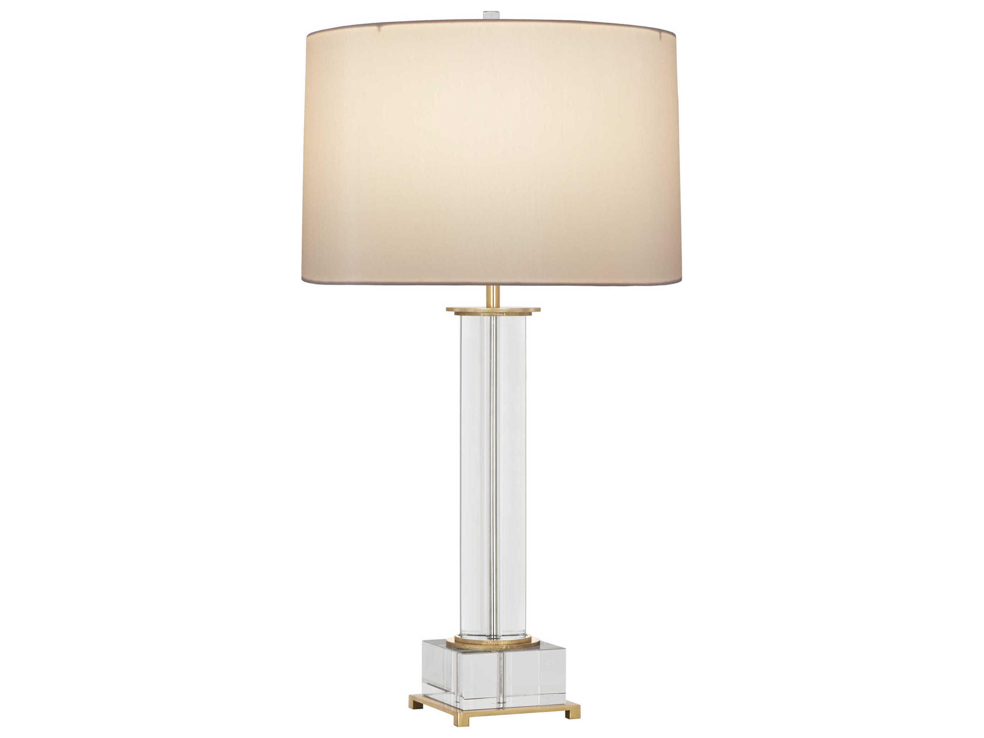 Williamsburg Finnie Modern Brass Clear Lead Crystal Buffet Lamp