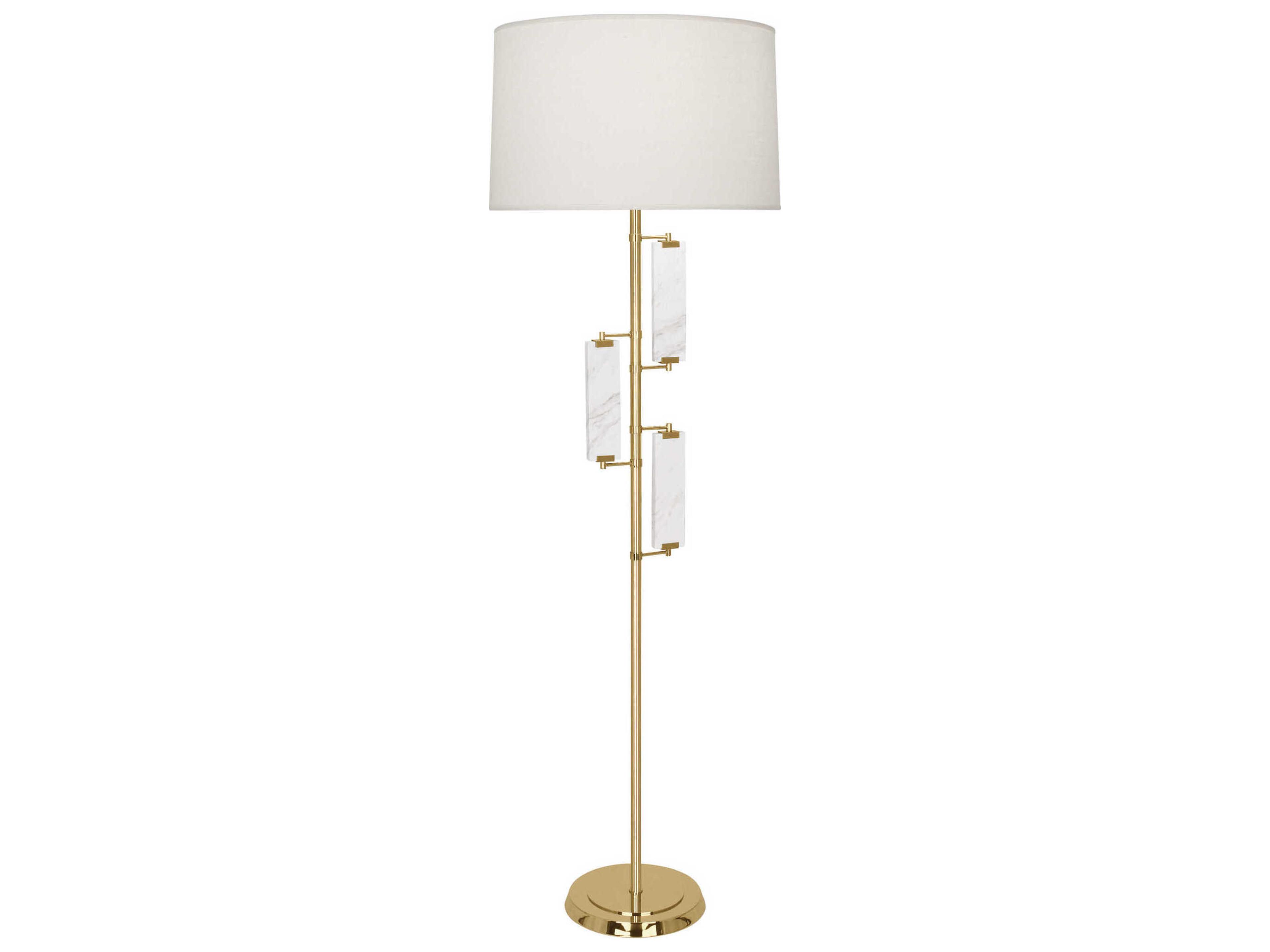 Robert Abbey Alston Modern Brass Marble Floor Lamp