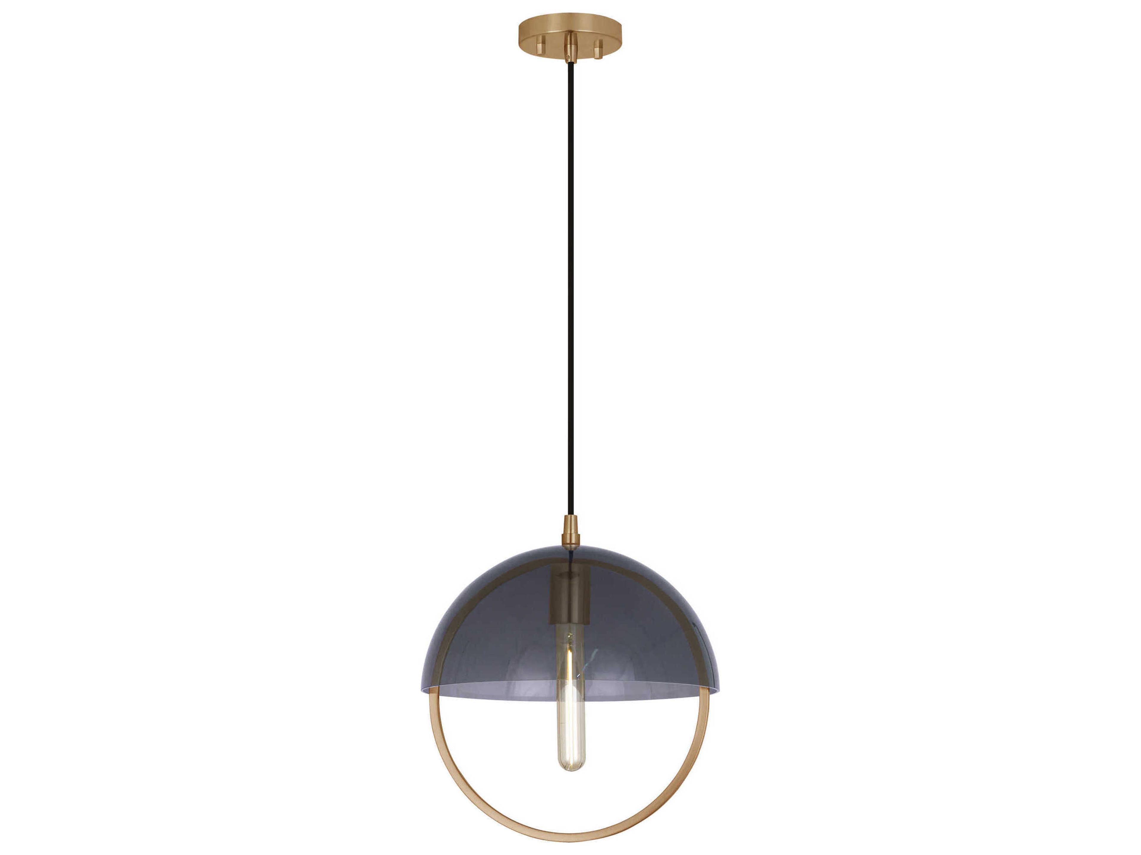 Robert Abbey Mavisten Edition Copernica 1-Light Lacquered Burnished Brass Dome Mini Pendant
