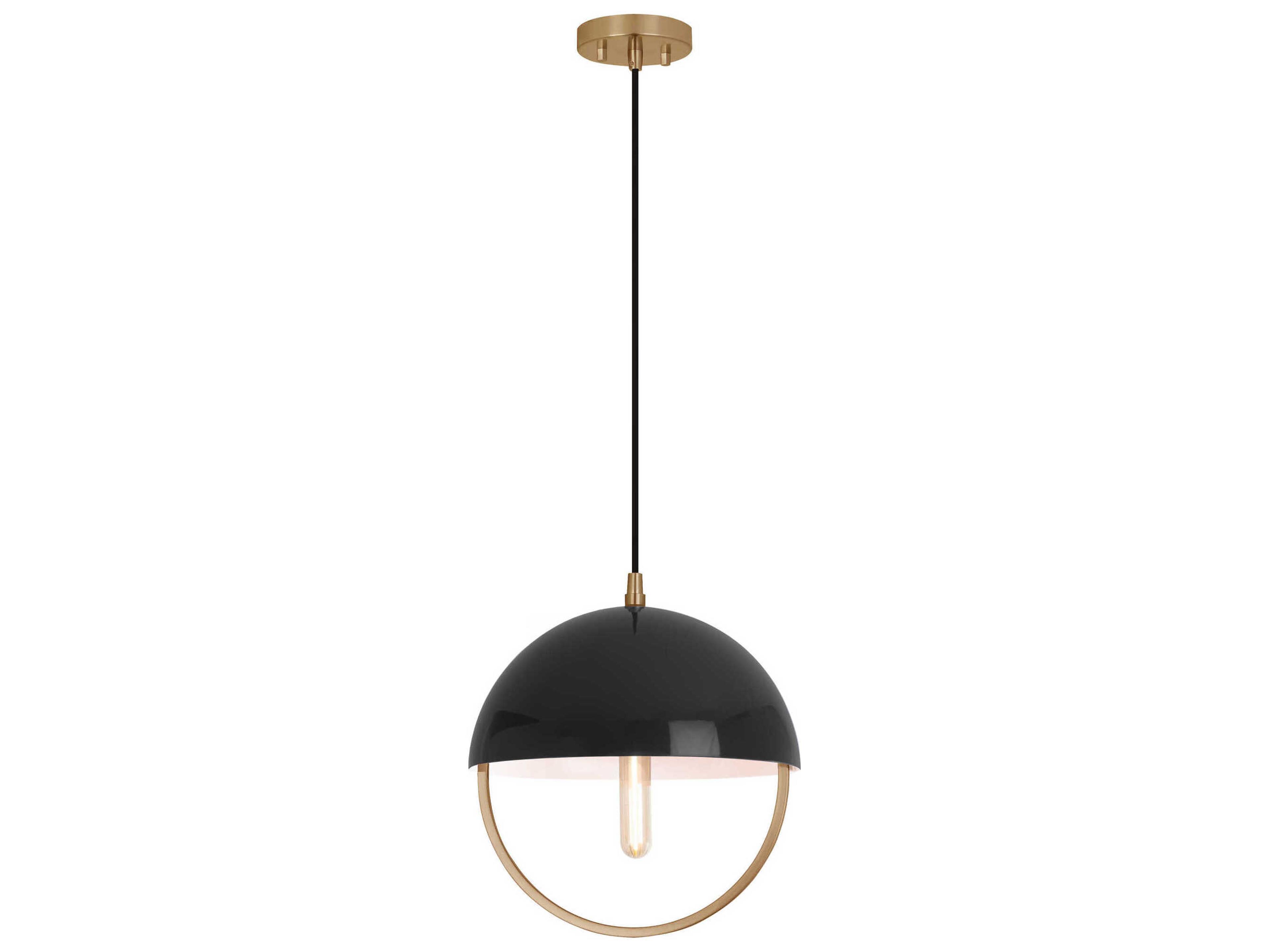 Robert Abbey Mavisten Edition Copernica 1-Light Lacquered Burnished Brass Dome Mini Pendant