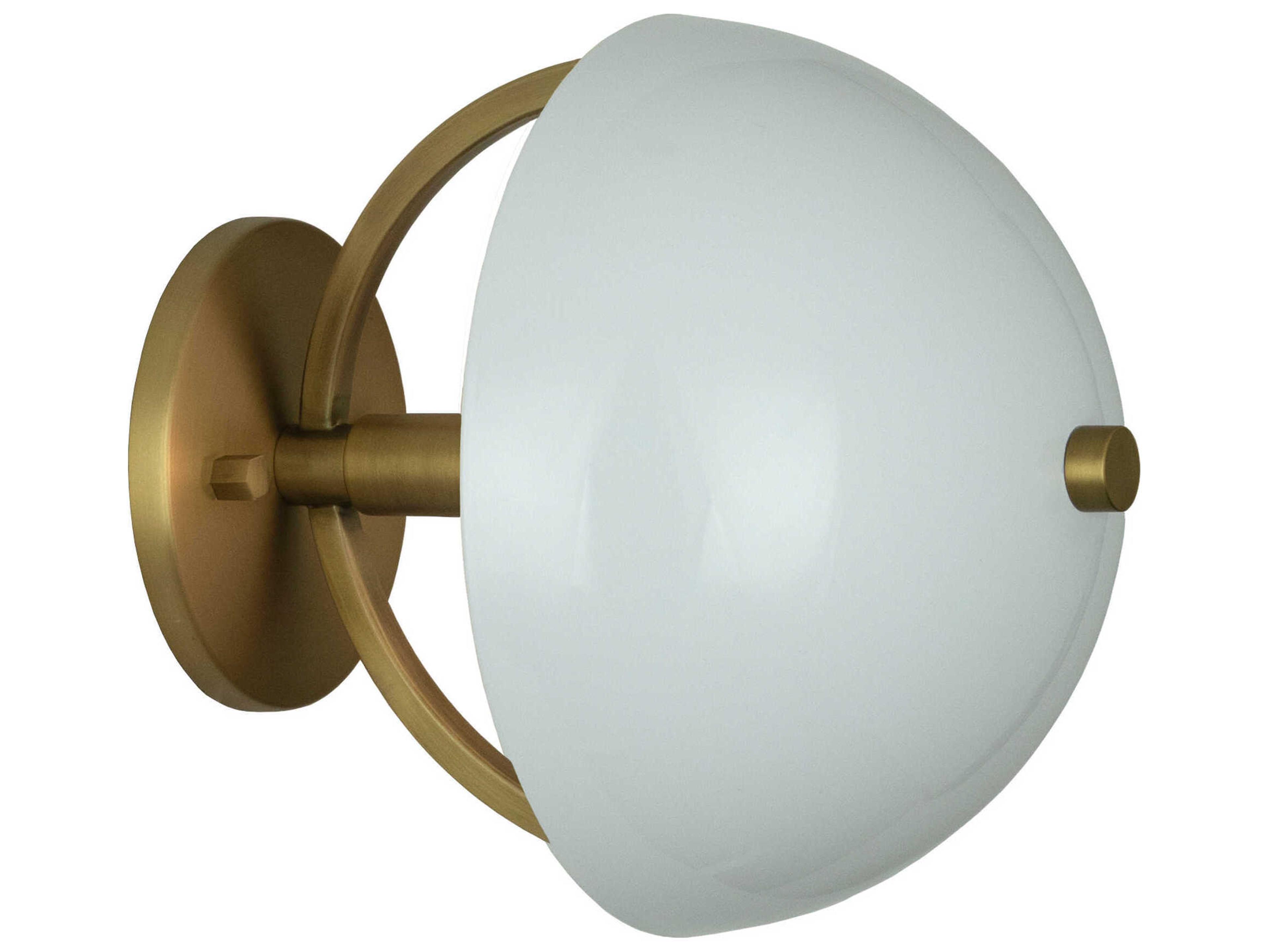 Robert Abbey Mavisten Edition Copernica 1-Light Lacquered Burnished Brass Wall Sconce