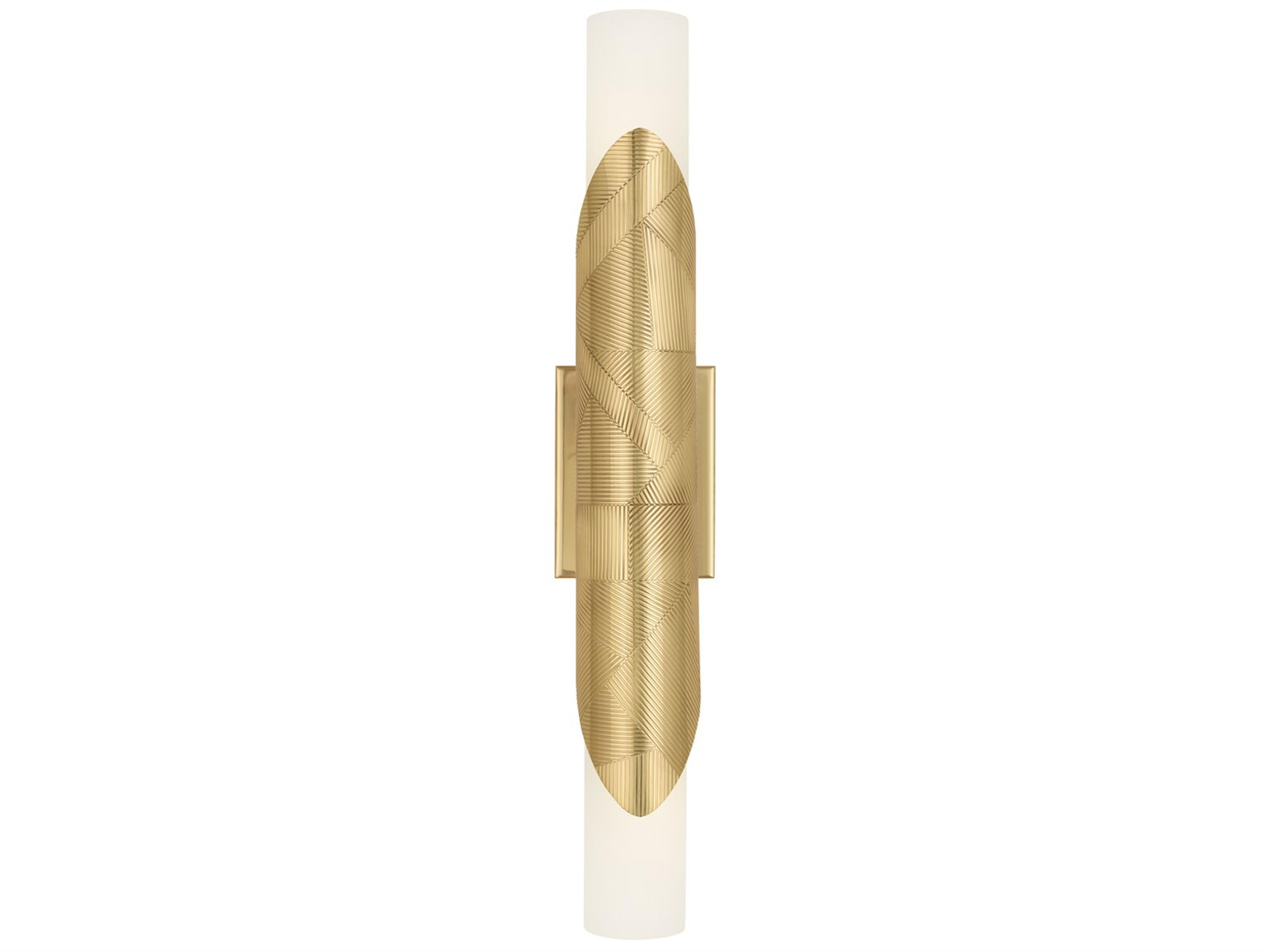 Robert Abbey Michael Berman Brut 2-Light Modern Brass Wall Sconce