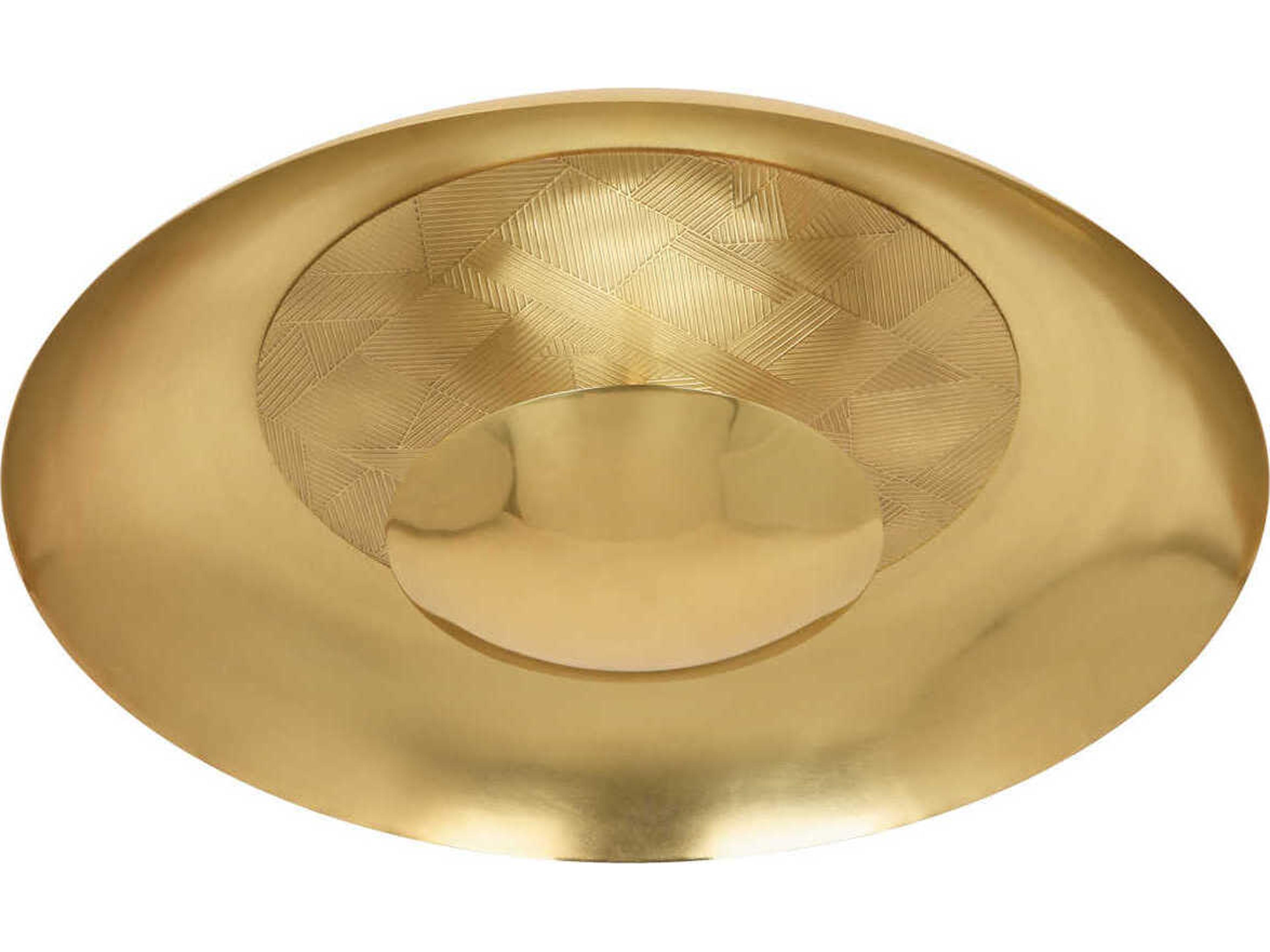 Robert Abbey Michael Berman Brut 1-Light Modern Brass Dome Flush Mount