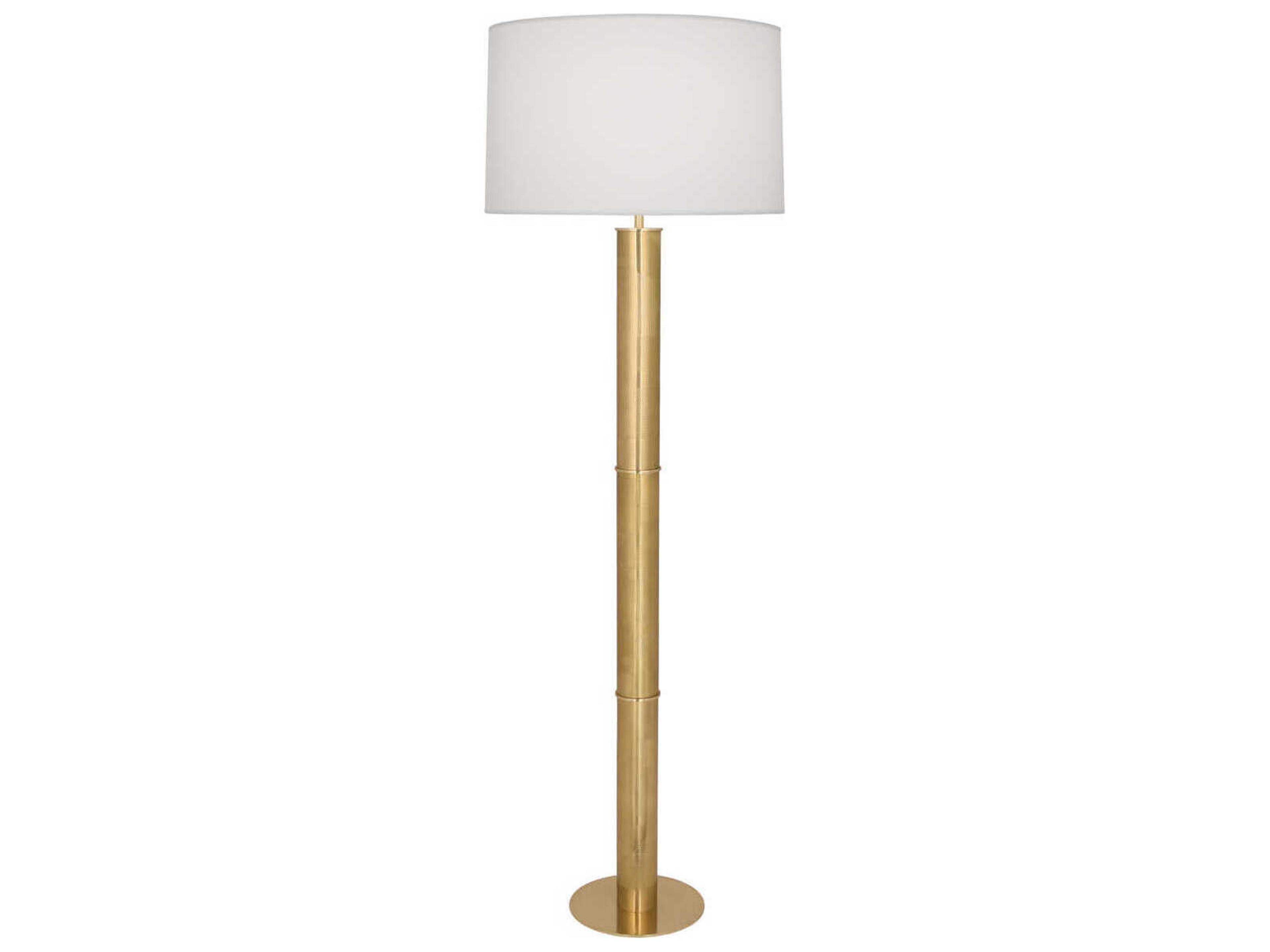 Robert Abbey Michael Berman Brut Modern Brass Floor Lamp