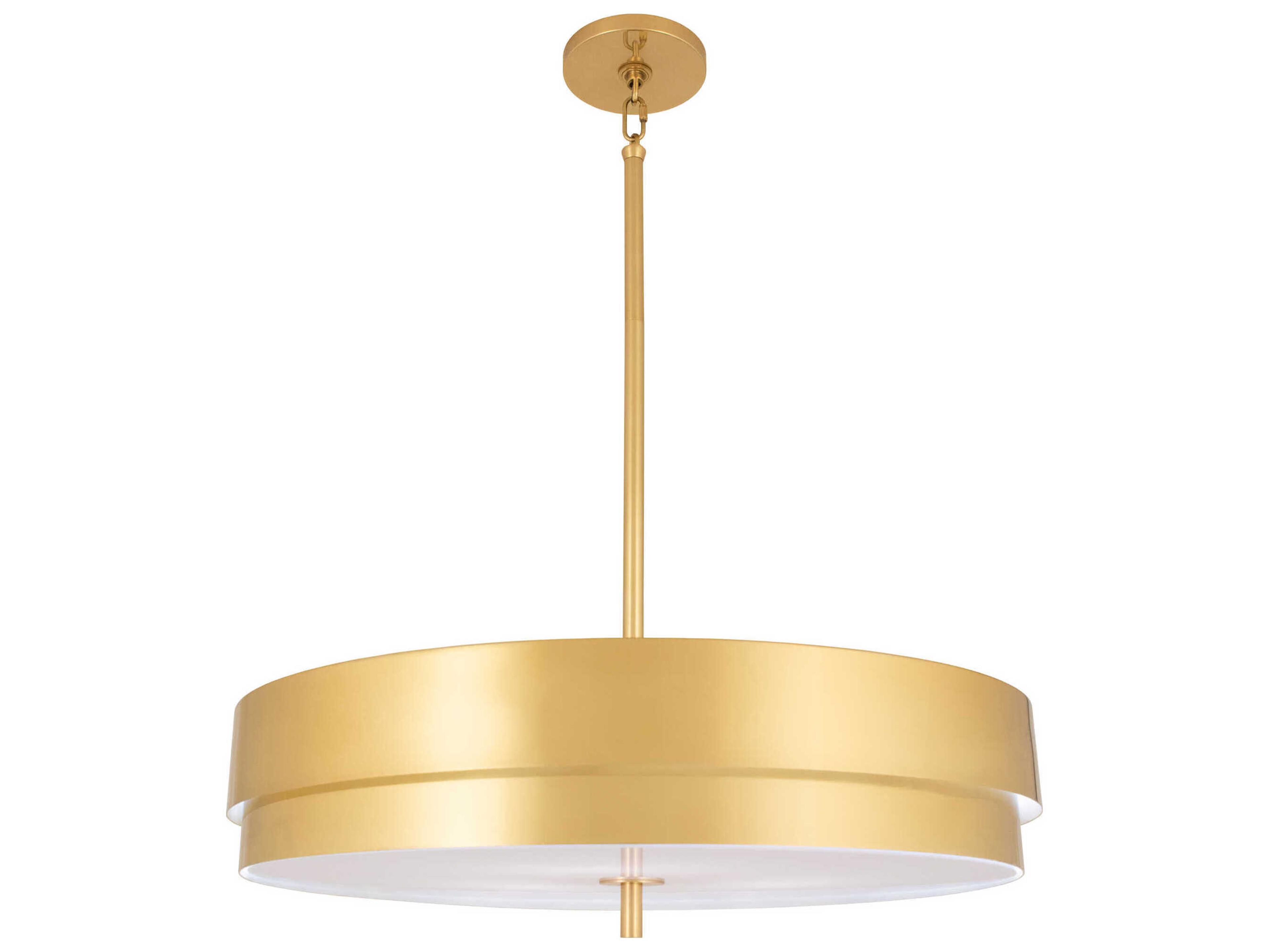 Robert Abbey Elliott 3-Light Modern Brass Round Pendant